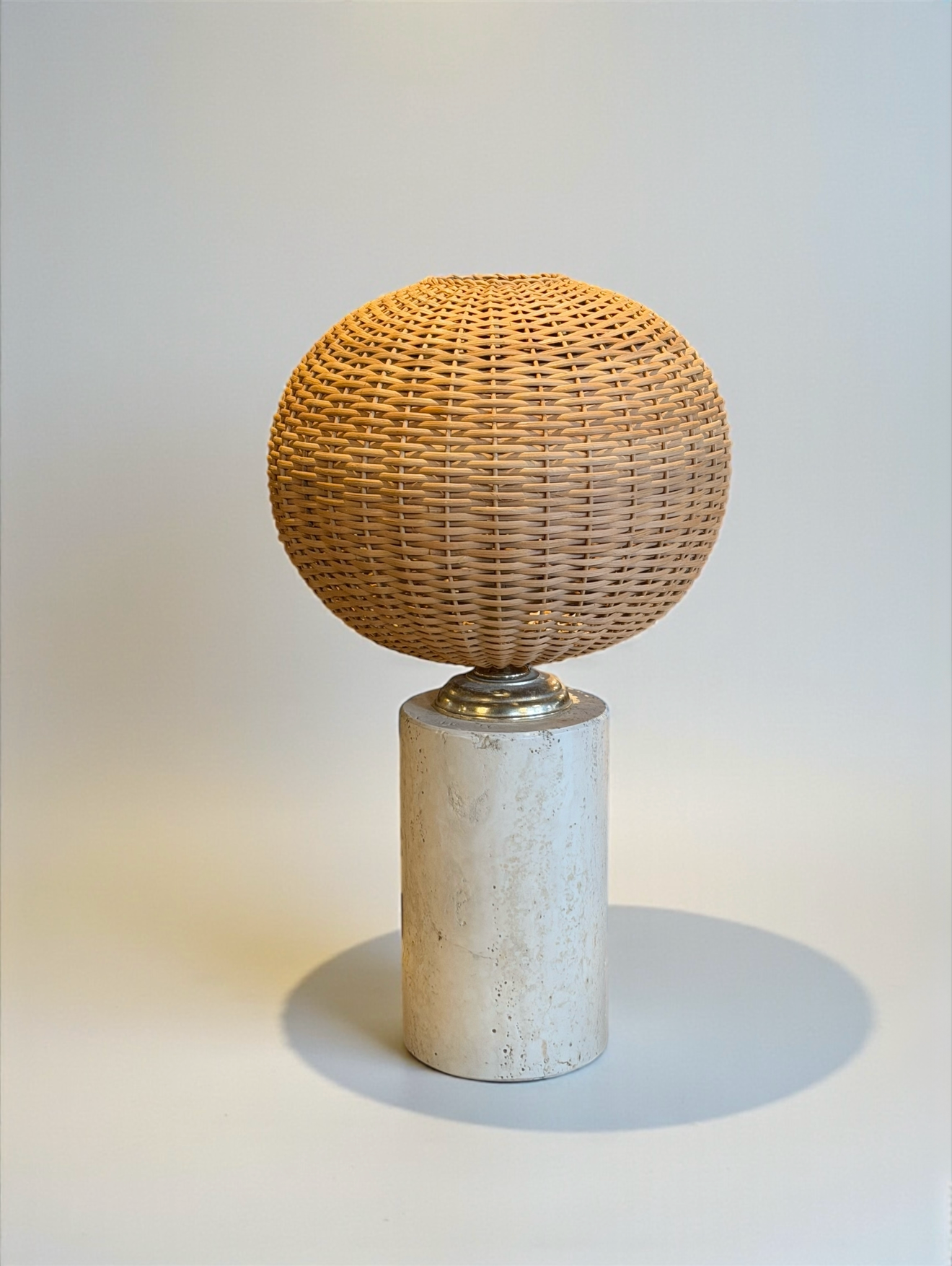 Travertine Table Lamp, Italy 1960s