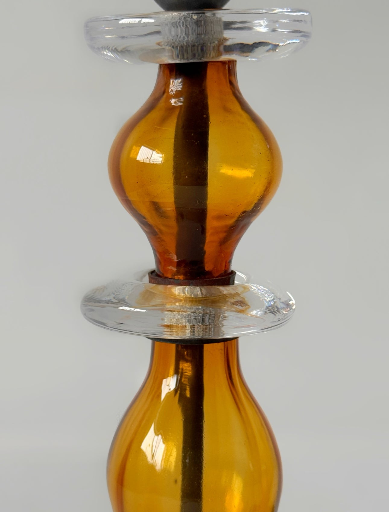 Pair of Candle Holders by Erik Höglund for Kosta Boda, Sweden 1970's