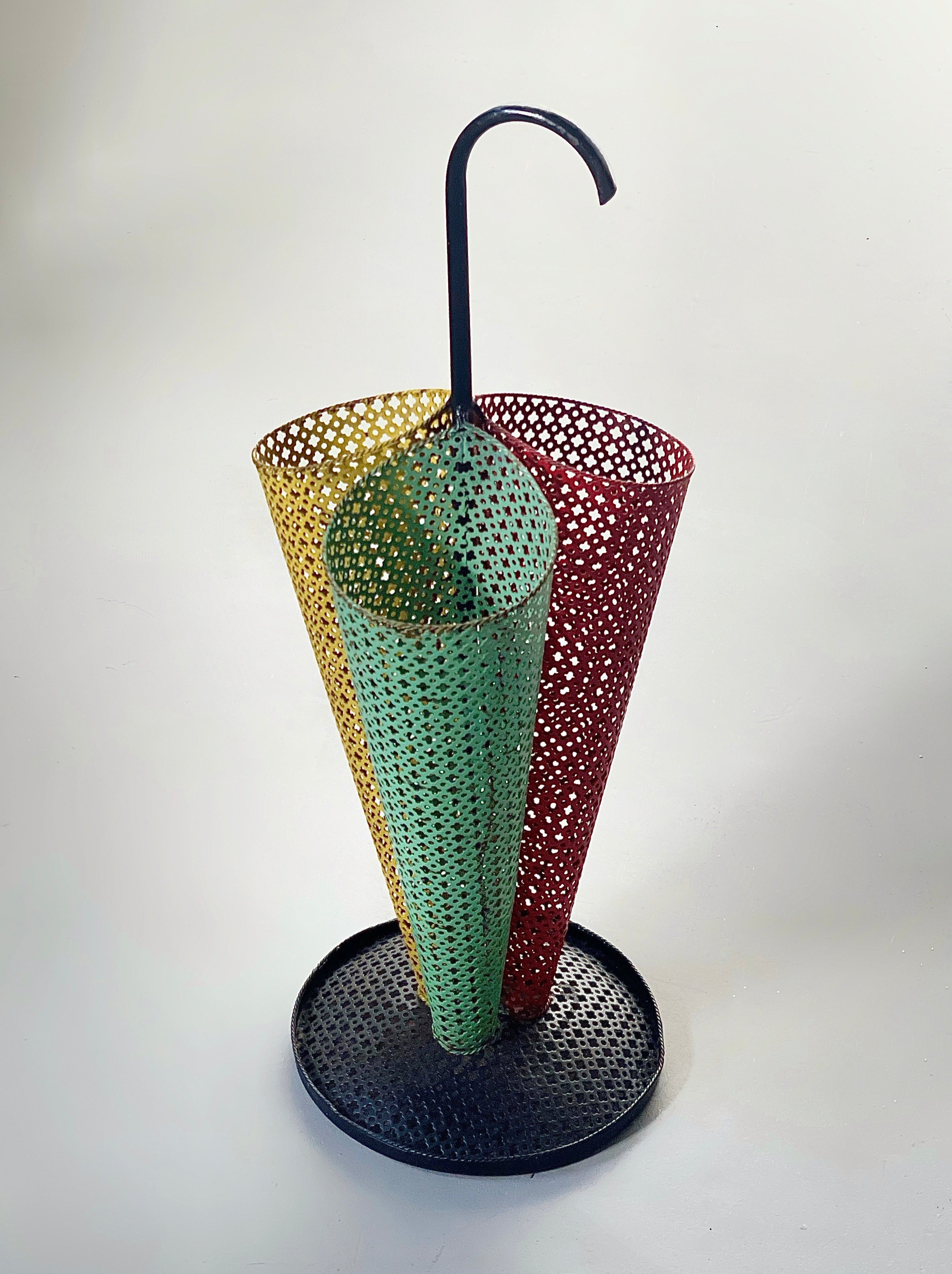 Midcentury umbrella stand designed by Mathieu Mategot