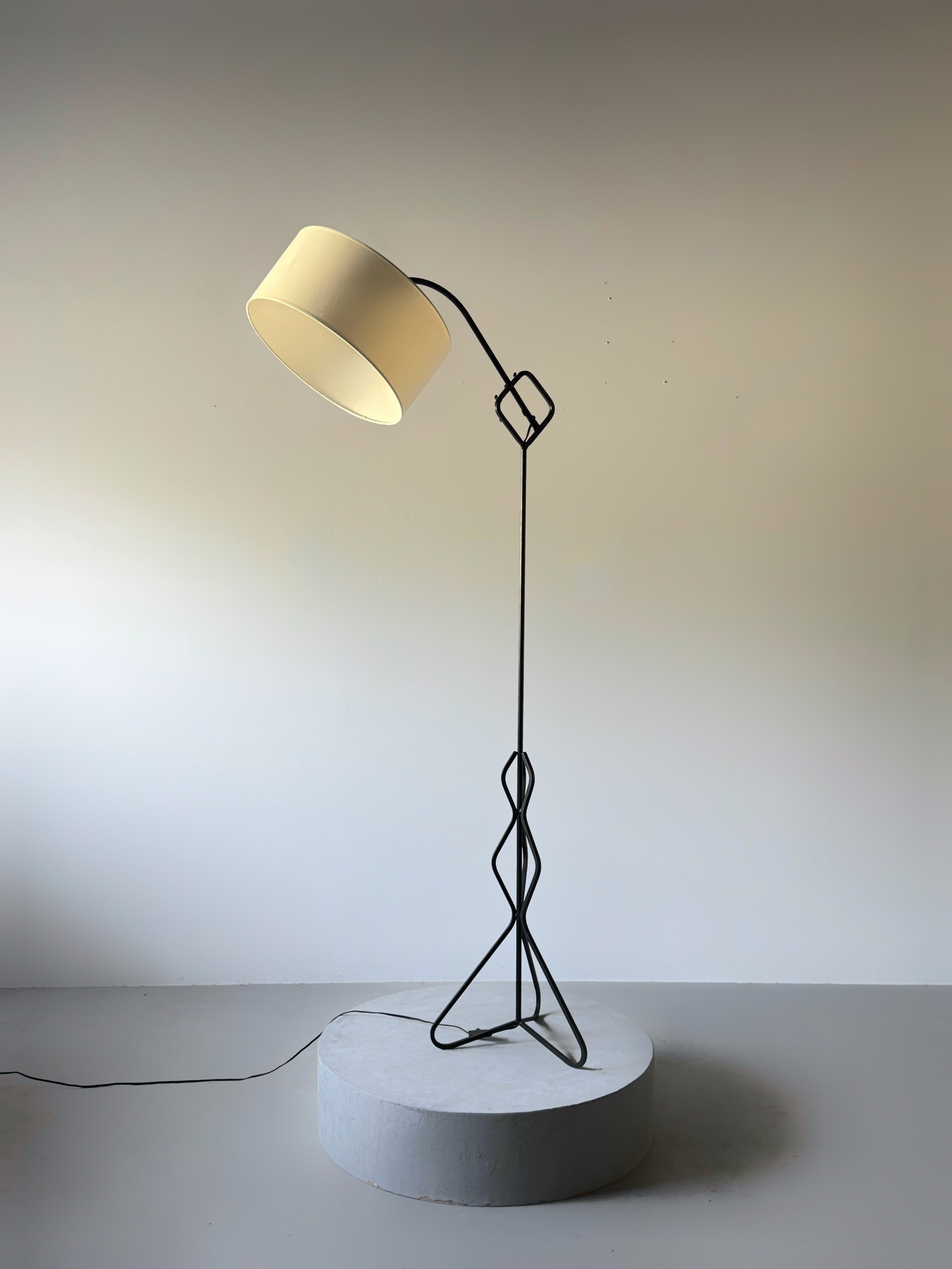 French Wrought Iron Floor Lamp