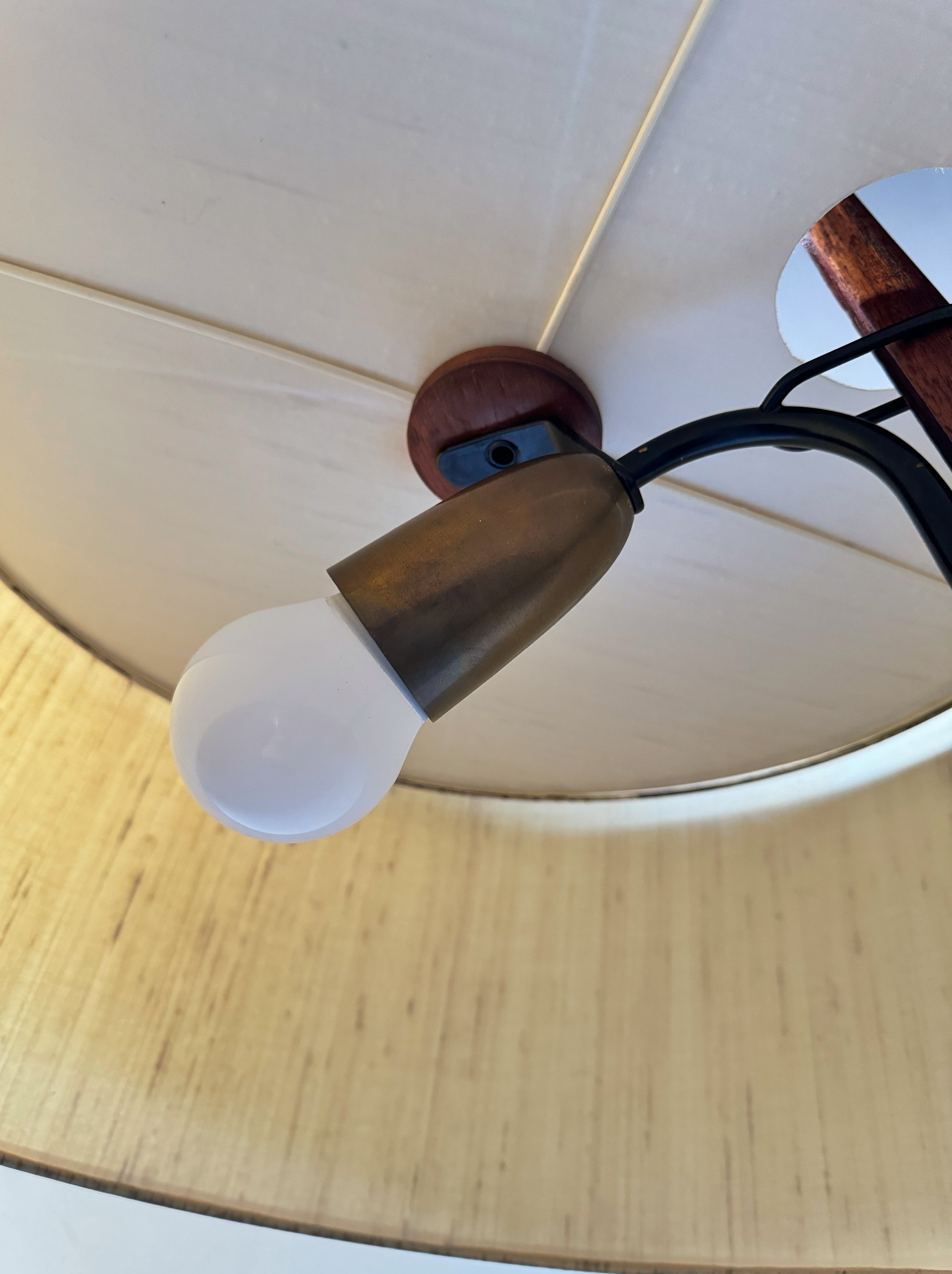 Vintage Adjustable Lampshade Floor Lamp 1950s