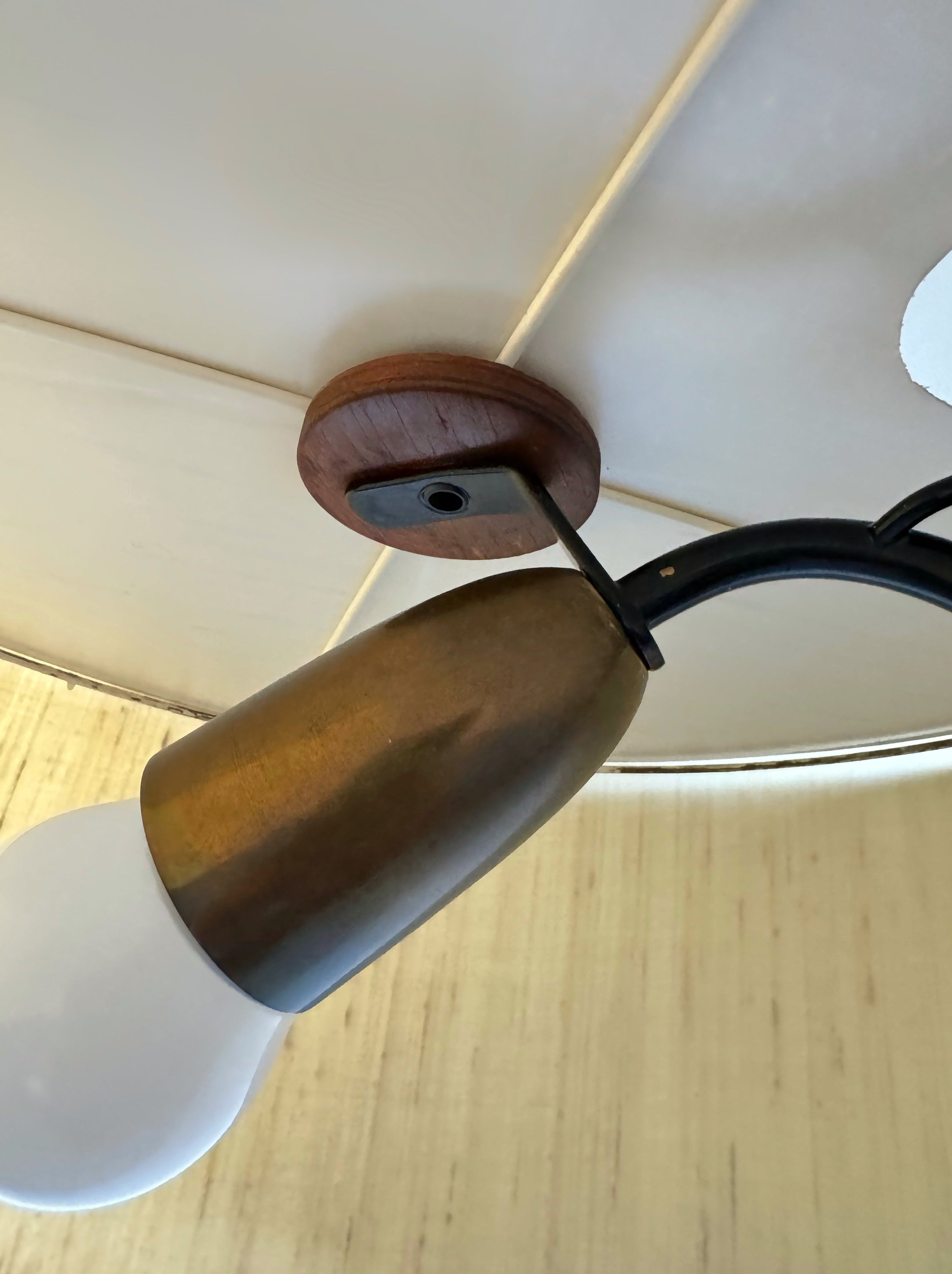 Vintage Adjustable Lampshade Floor Lamp 1950s