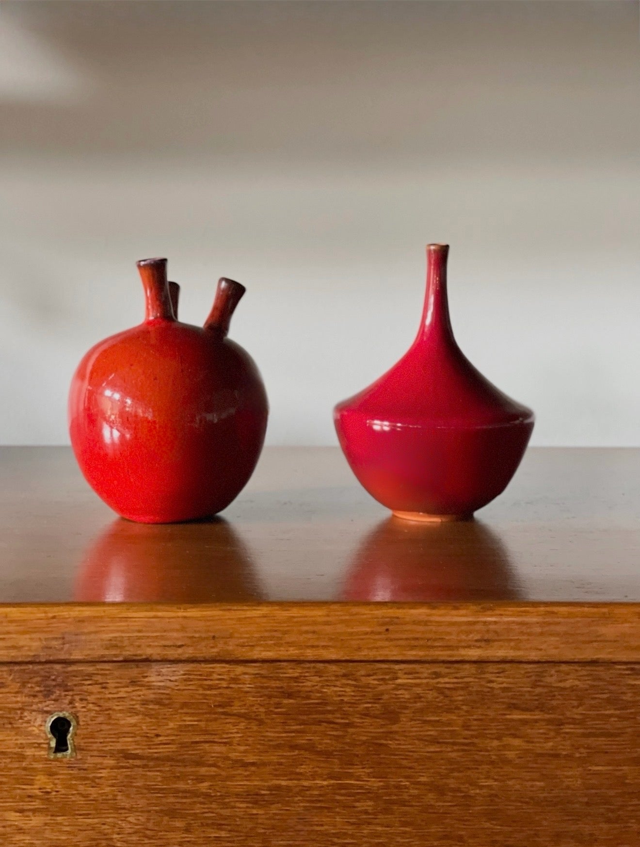 Red-Glazed Tapered Vase by Roger Vandeweghe for Amphora, Belgium 1960s