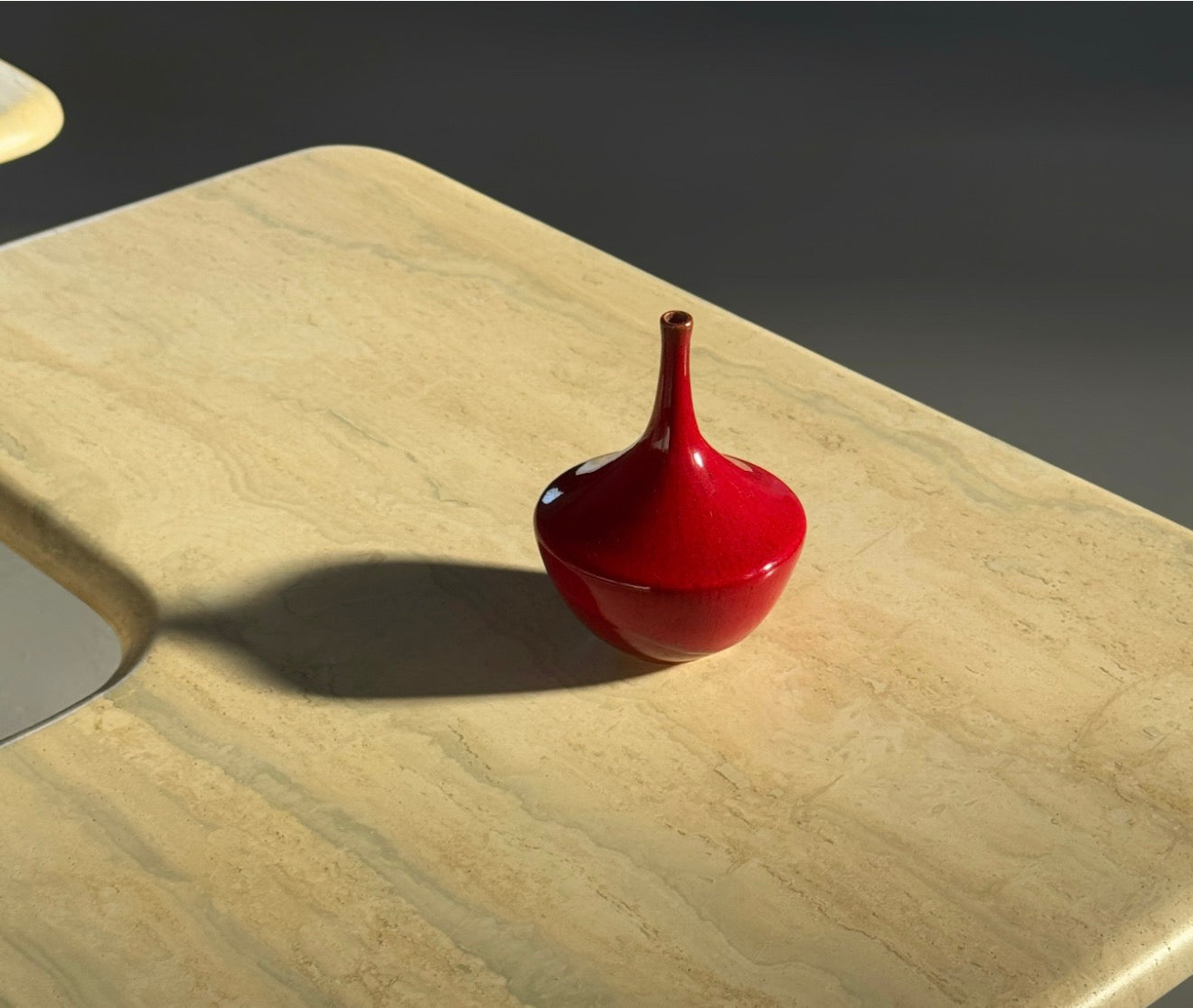 Red-Glazed Tapered Vase by Roger Vandeweghe for Amphora, Belgium 1960s