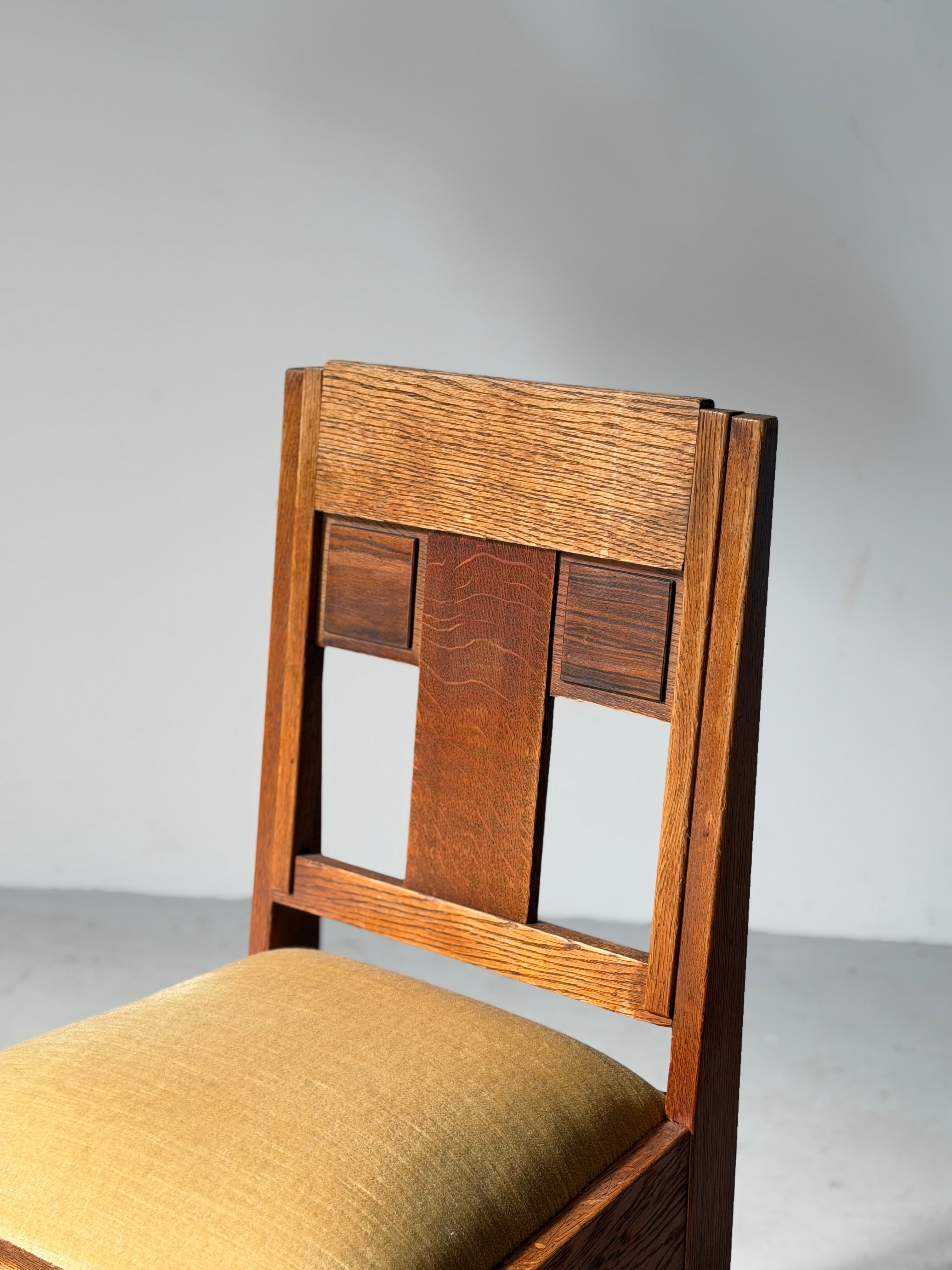 Set of Art Deco Amsterdam School Dining Chairs, The Netherland 1930s