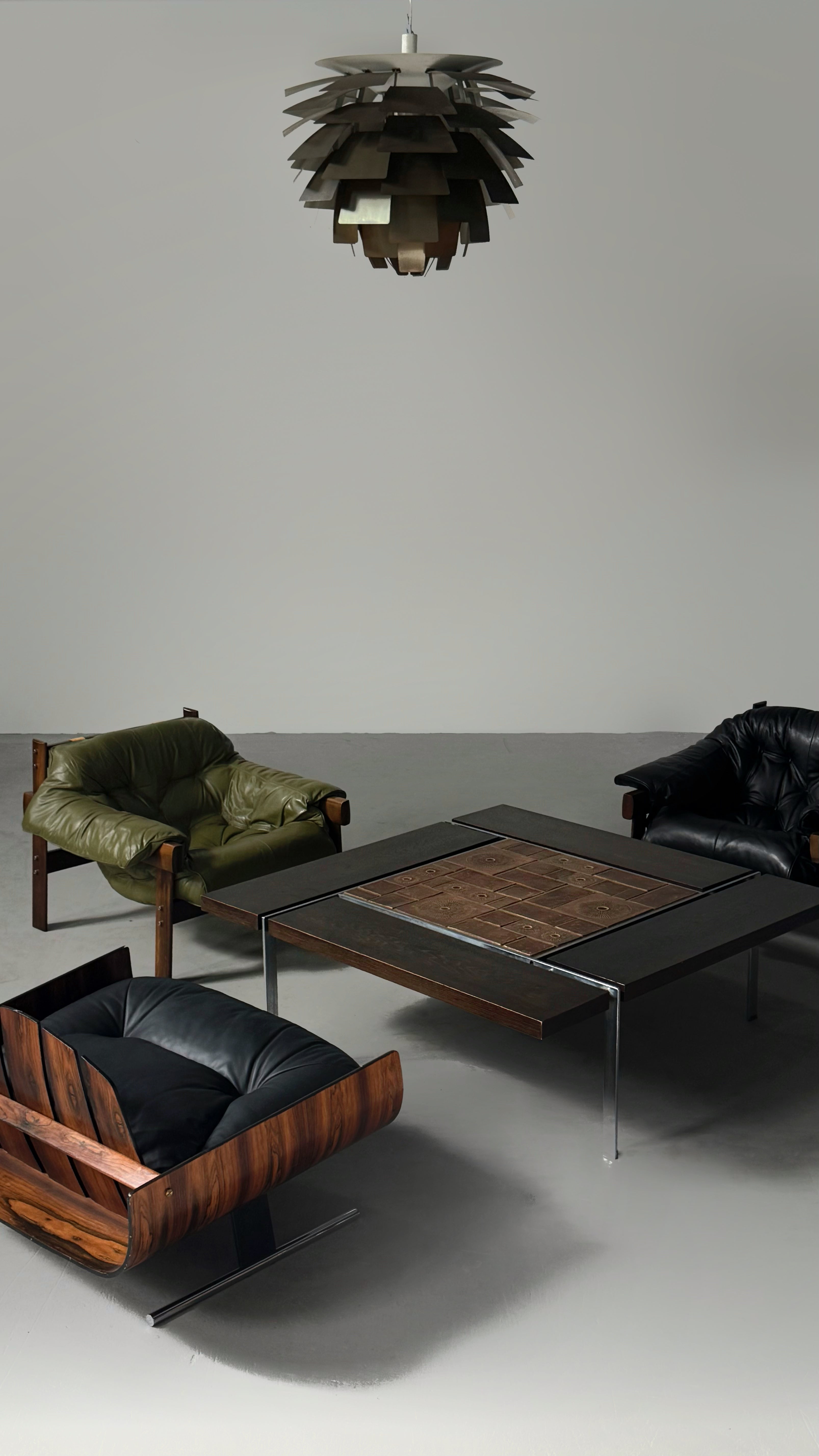 Tile Top Coffee Table by Svend Aage Jessen for Ryesberg Mobler, Denmark 1960s