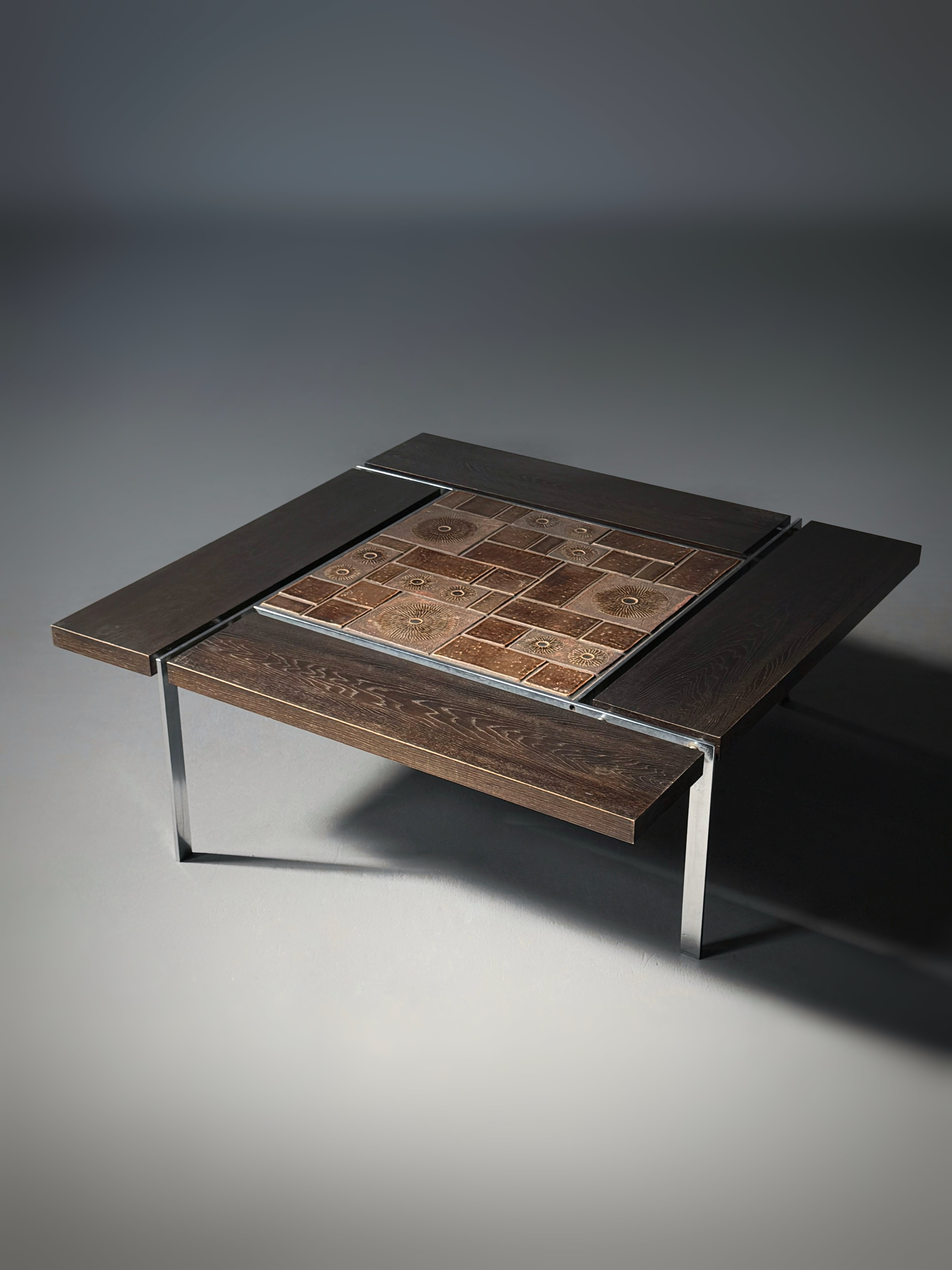 Tile Top Coffee Table by Svend Aage Jessen for Ryesberg Mobler, Denmark 1960s