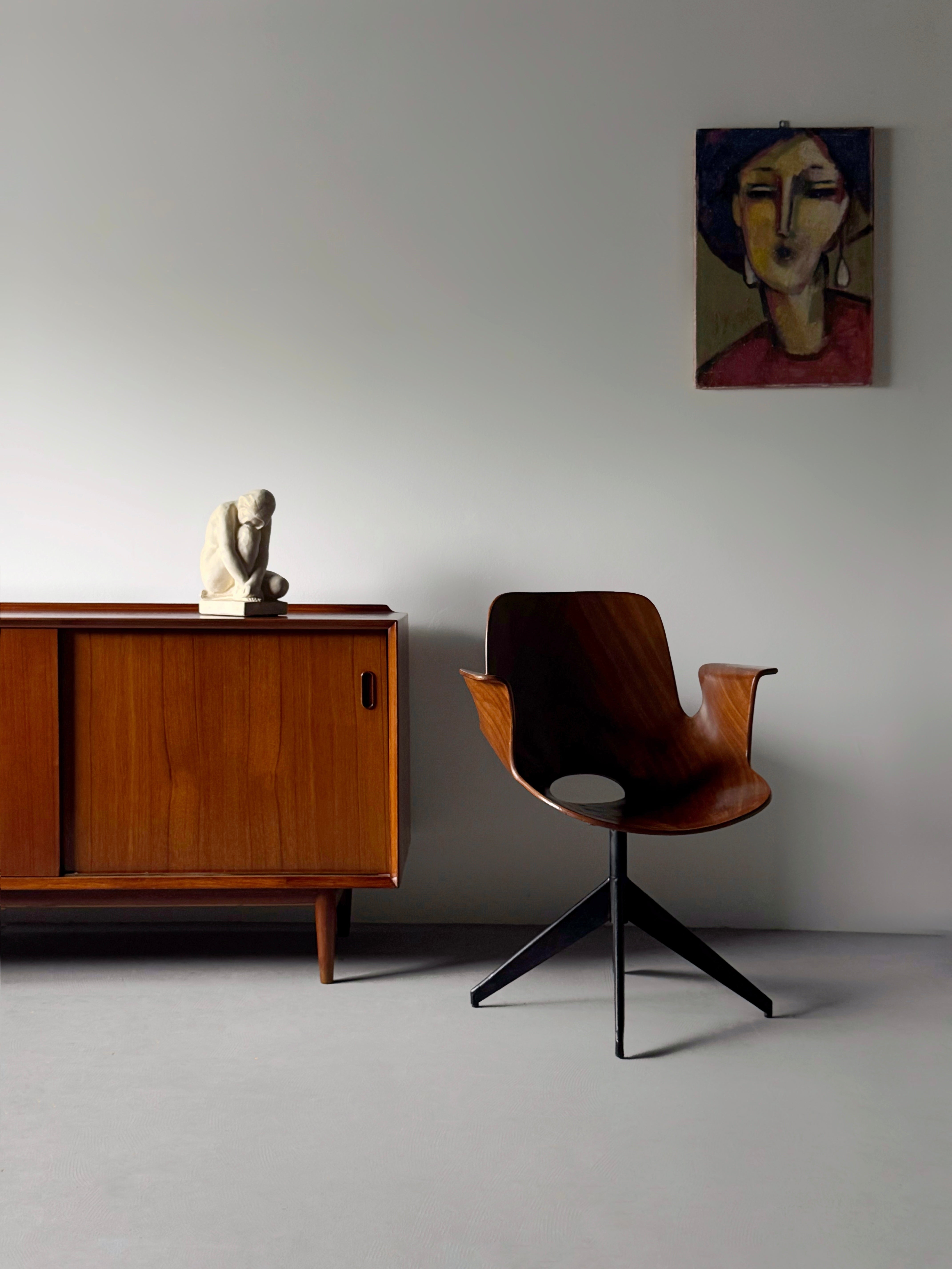 Sideboard OS11 in Teak with Reversible Doors by Arne Vodder for Sibast, Denmark 1950s