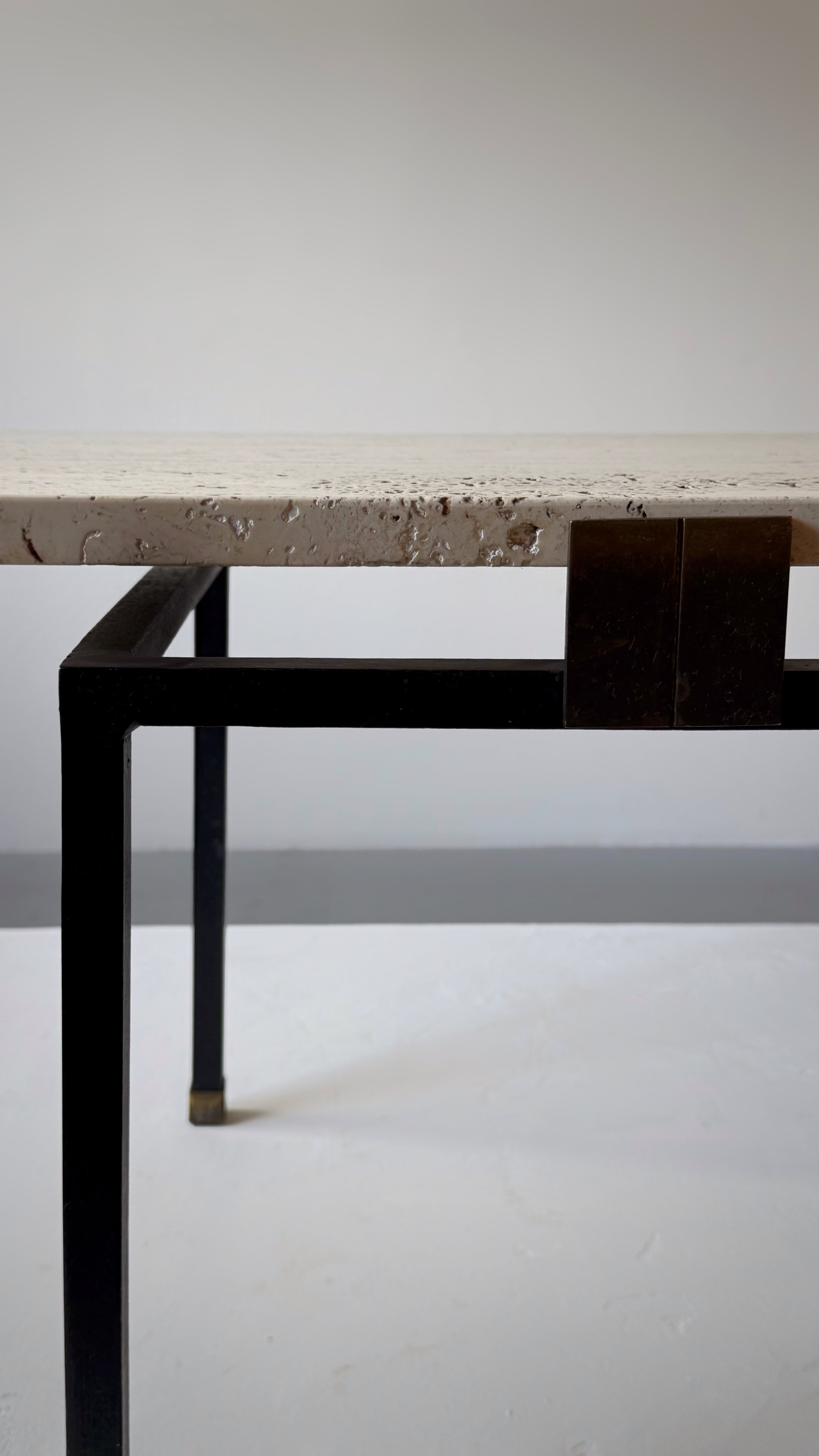 Travertine Table by Jean Rispal 1950s