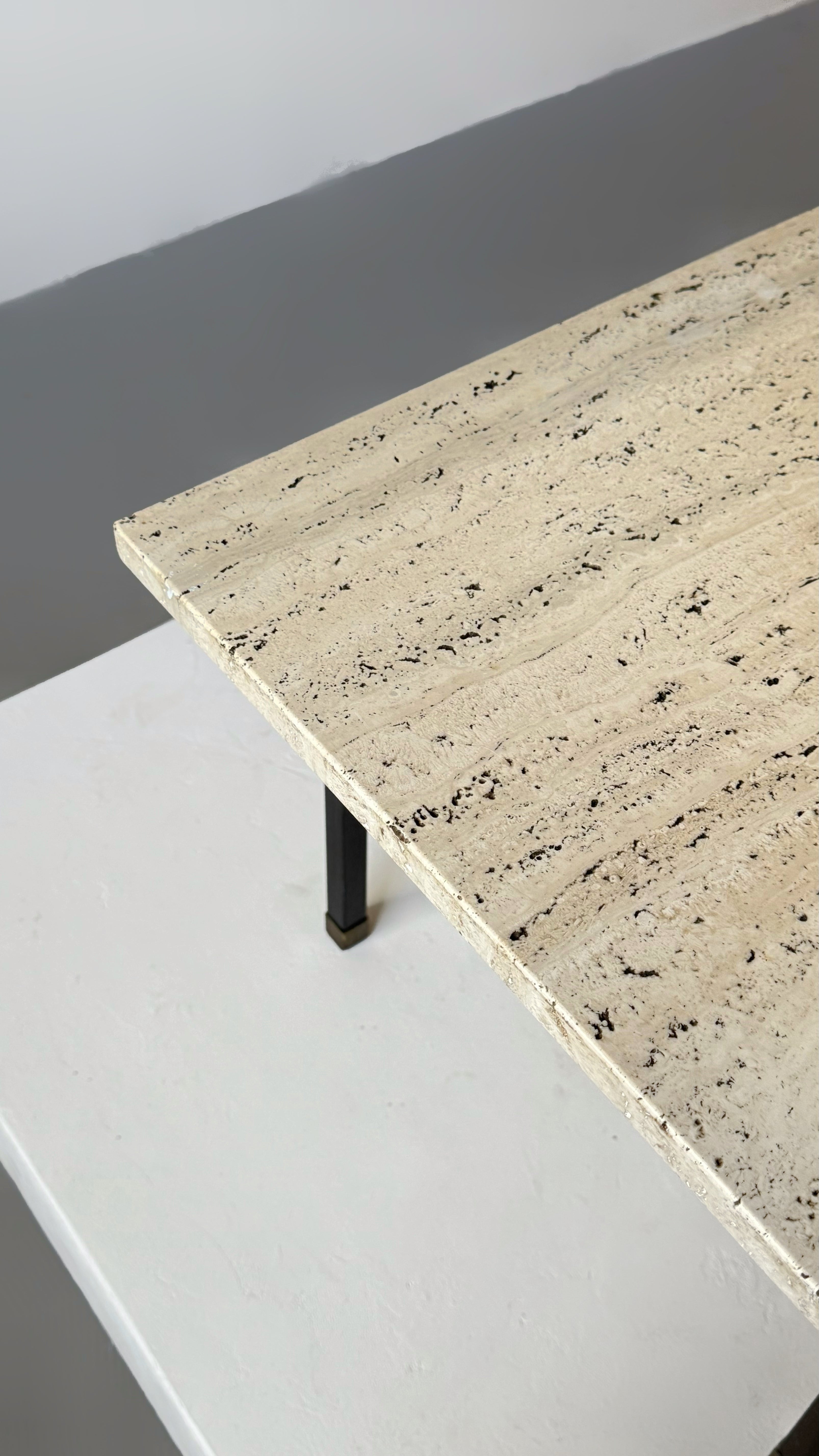 Travertine Table by Jean Rispal 1950s