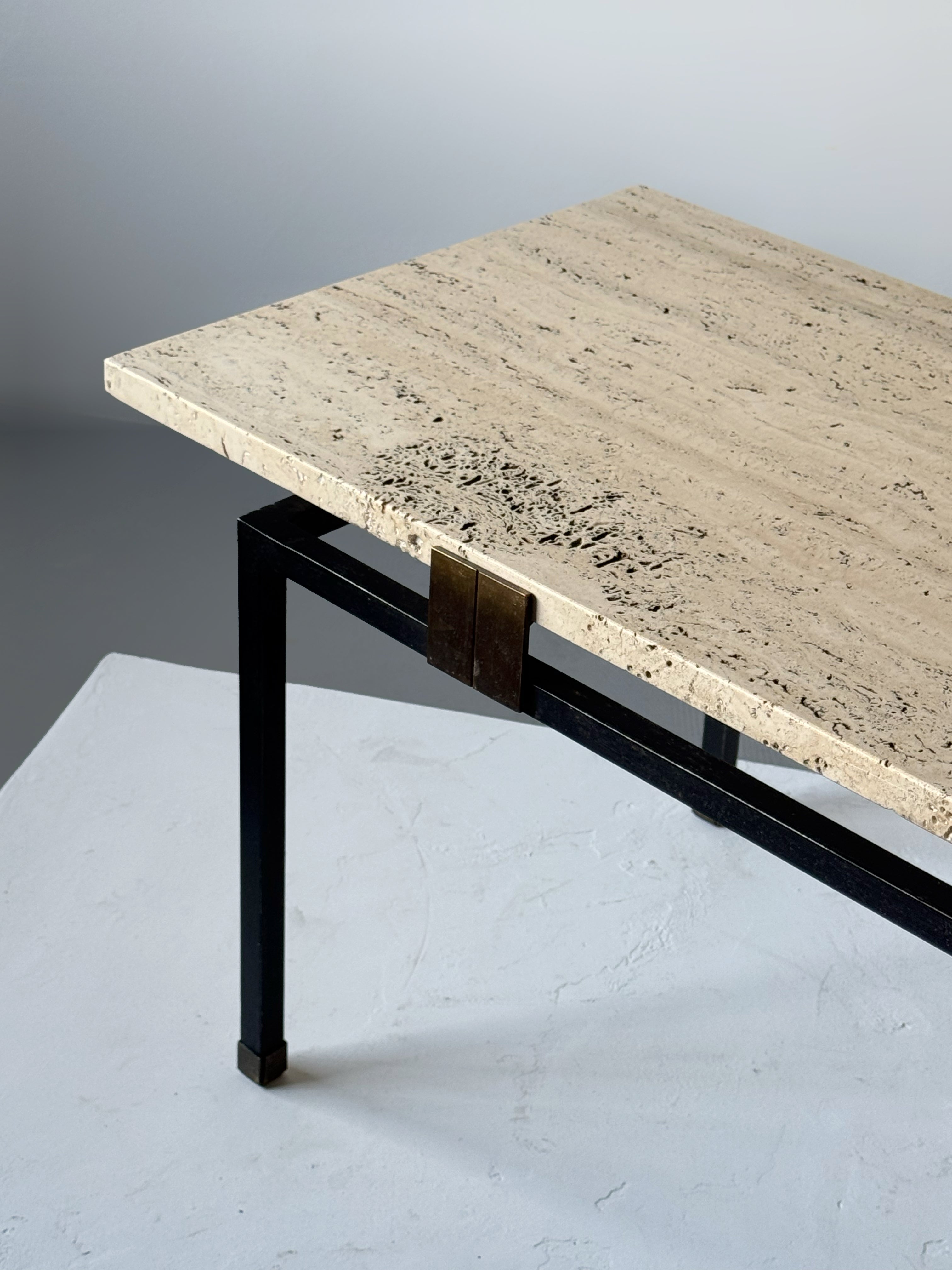 Travertine Table by Jean Rispal 1950s
