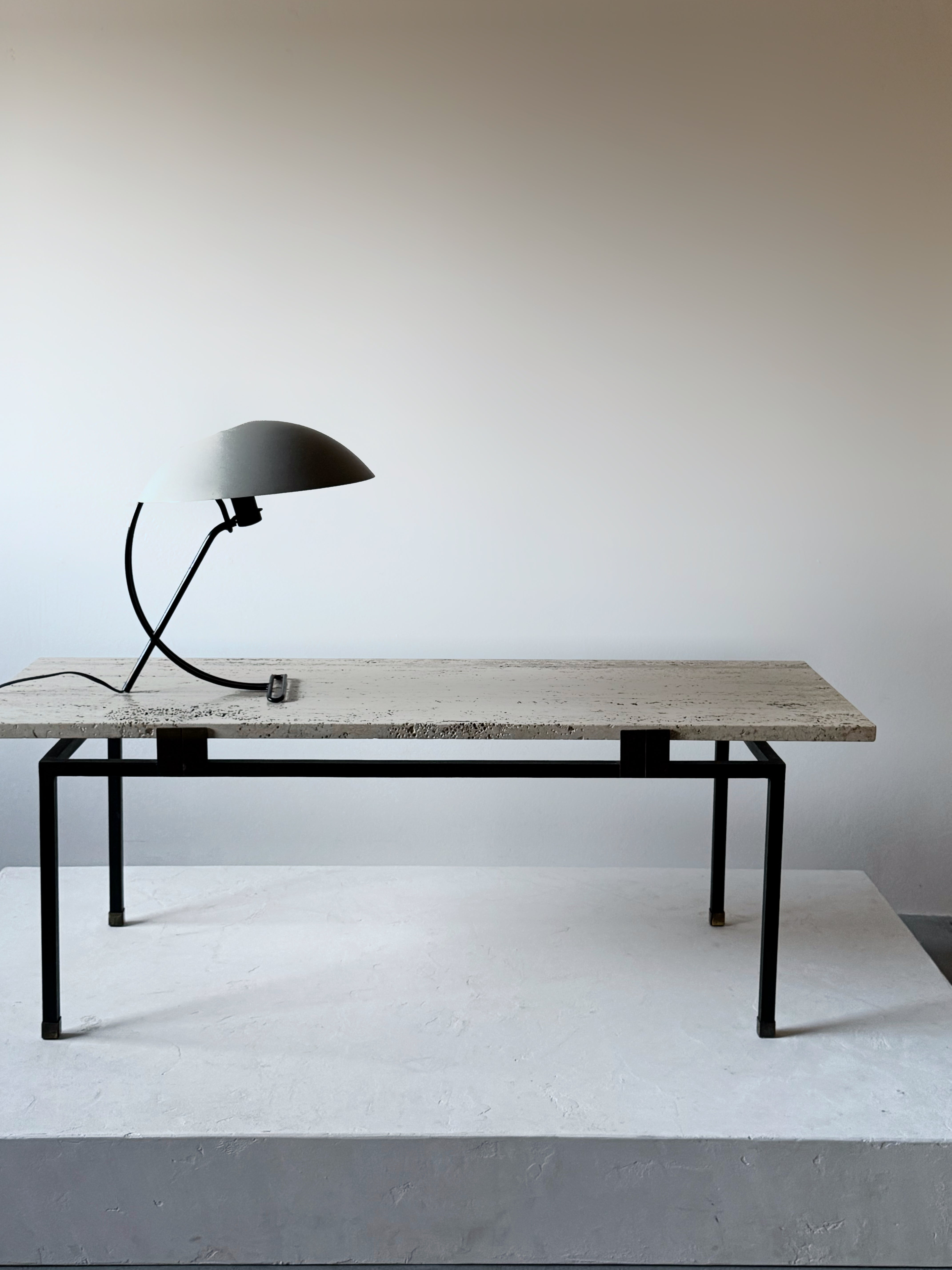 Travertine Table by Jean Rispal 1950s