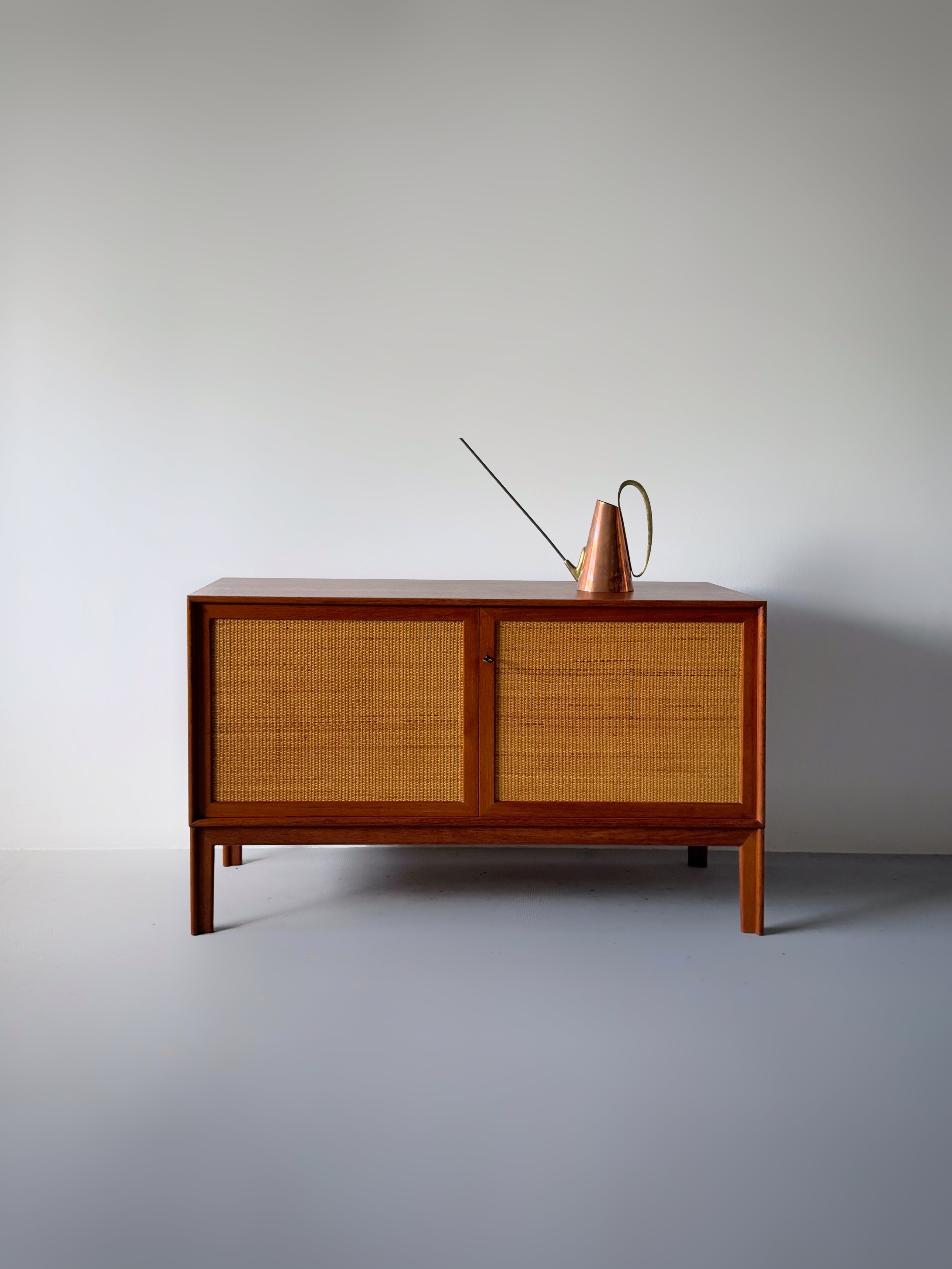 Teak and Rattan Sideboard by Alf Svensson for Bjästa Mobelfabrik