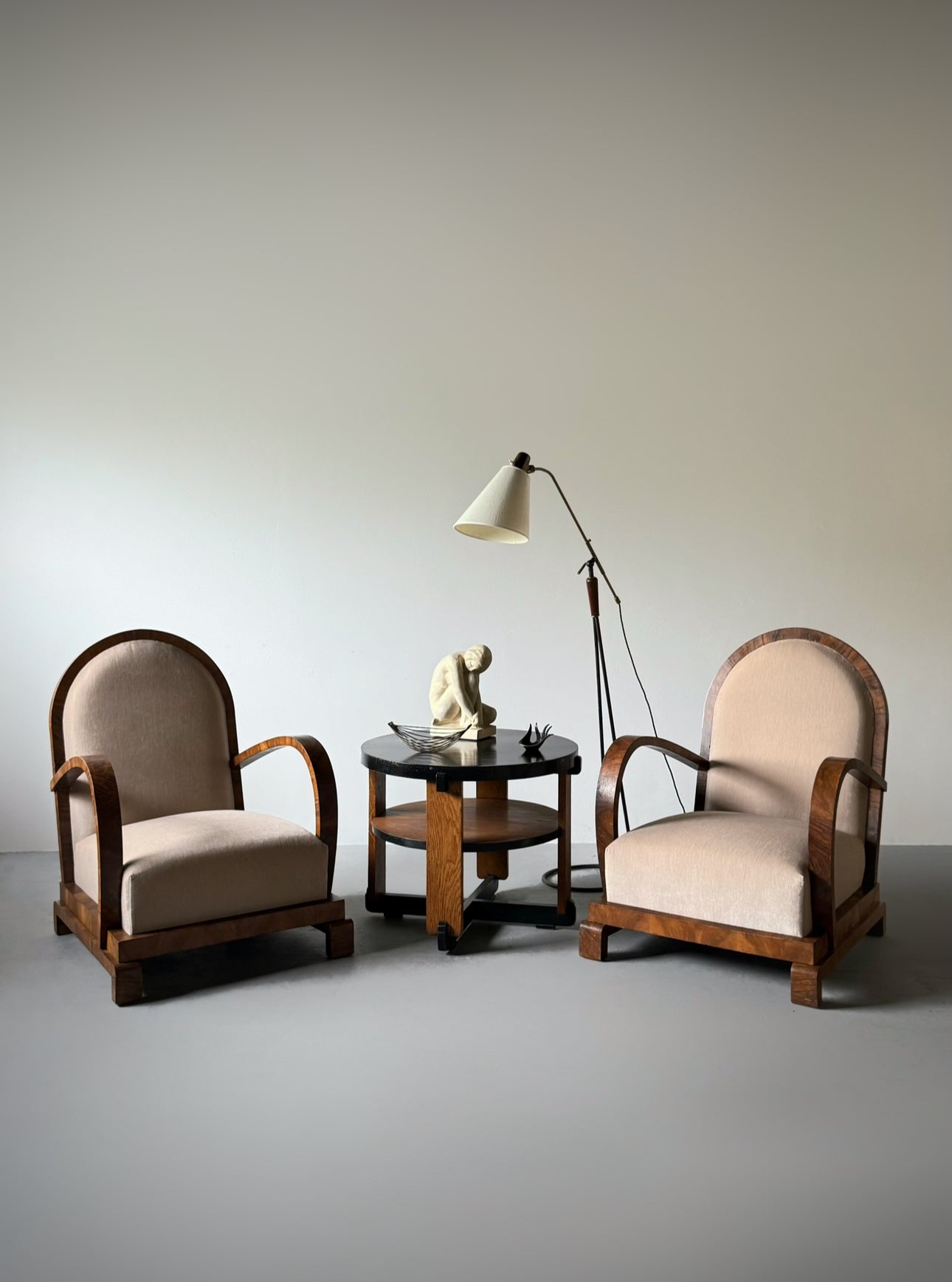 Italian Art Deco Lounge Chairs, Italy 1930s