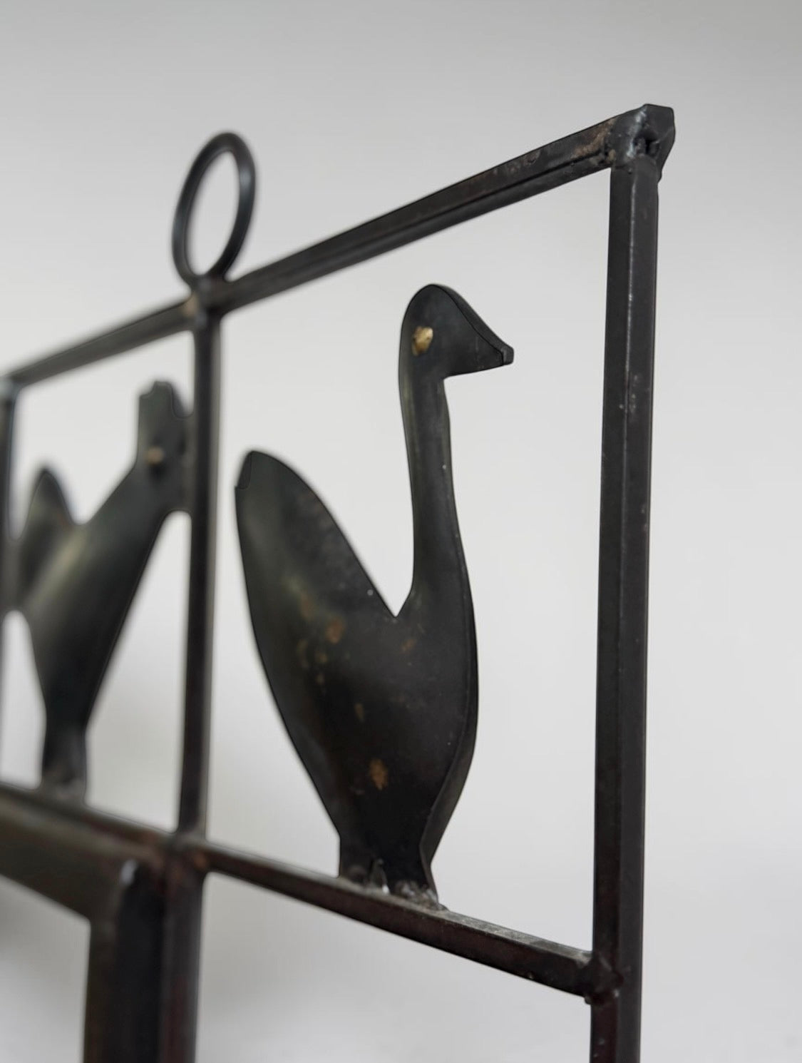 Wrought iron mirror Atelier Marolles & Jean Touret, France 1950s