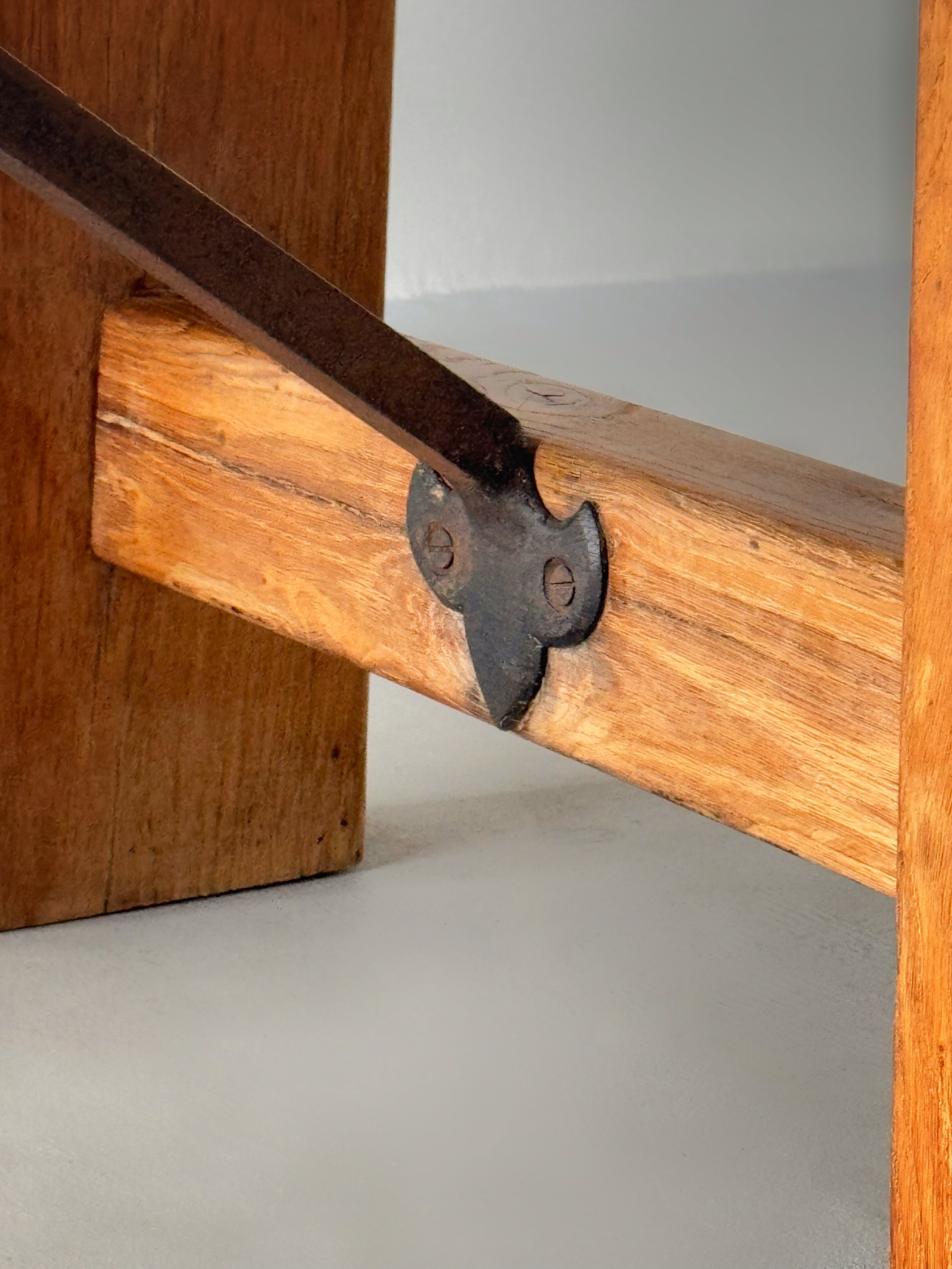 Brutalist Large French oak Dining Table 1950s