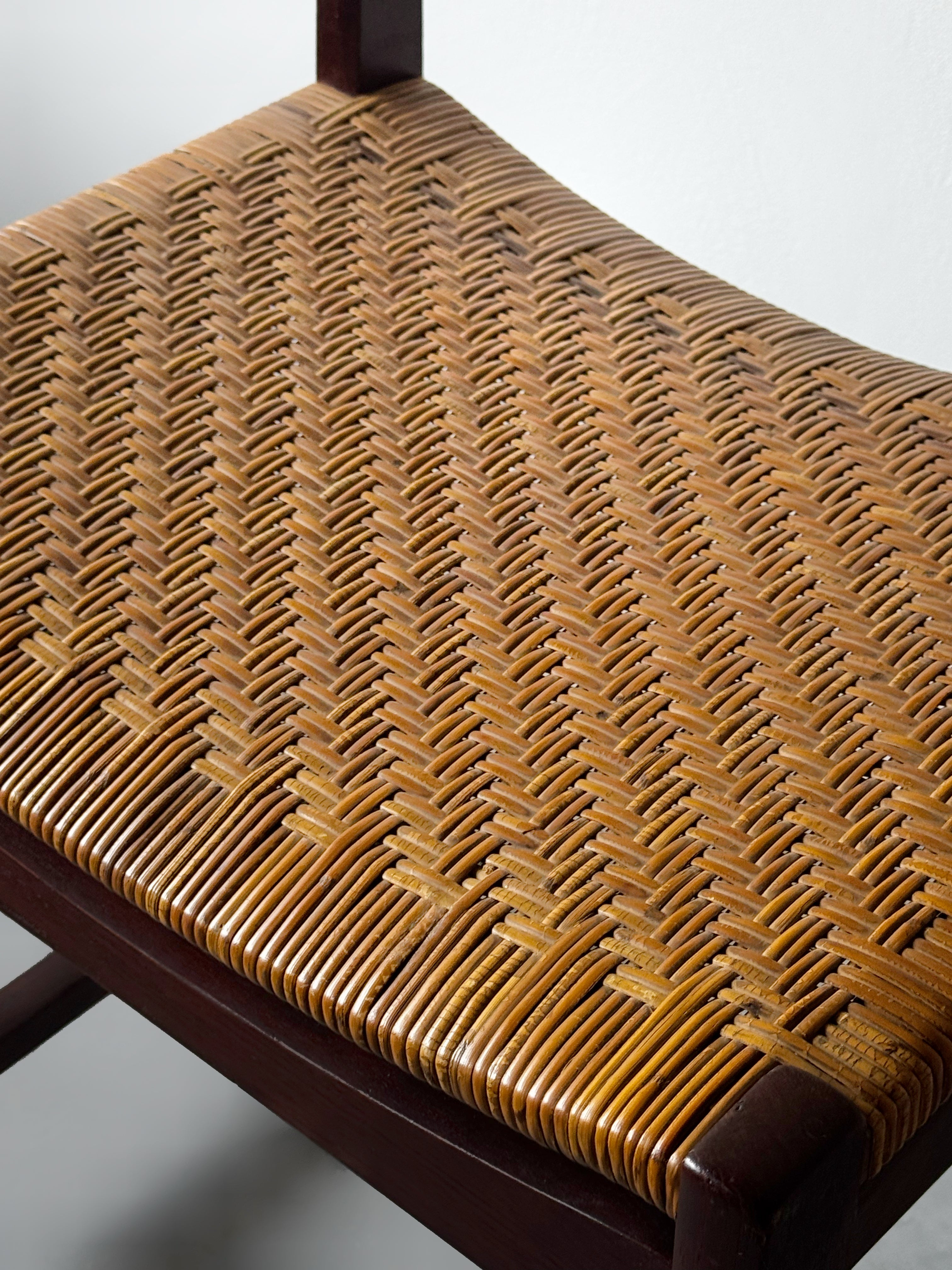 Model 351 dining chair in teak with cane by Peter Hvidt & Orla Mølgaard-Nielsen for Søborg Møbelfabrik
