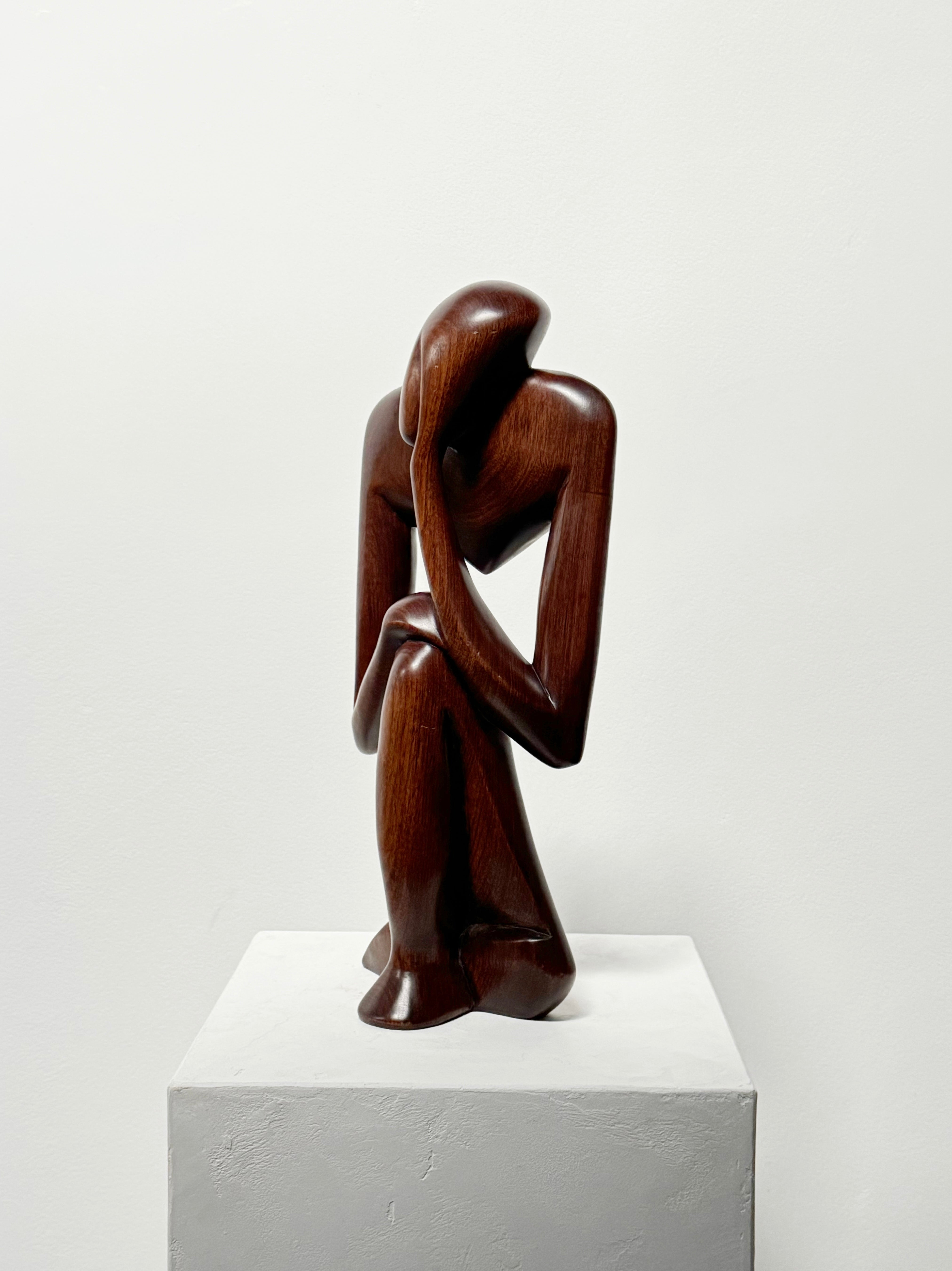 Teak Mid-Century Modern Abstract statue, 1960s