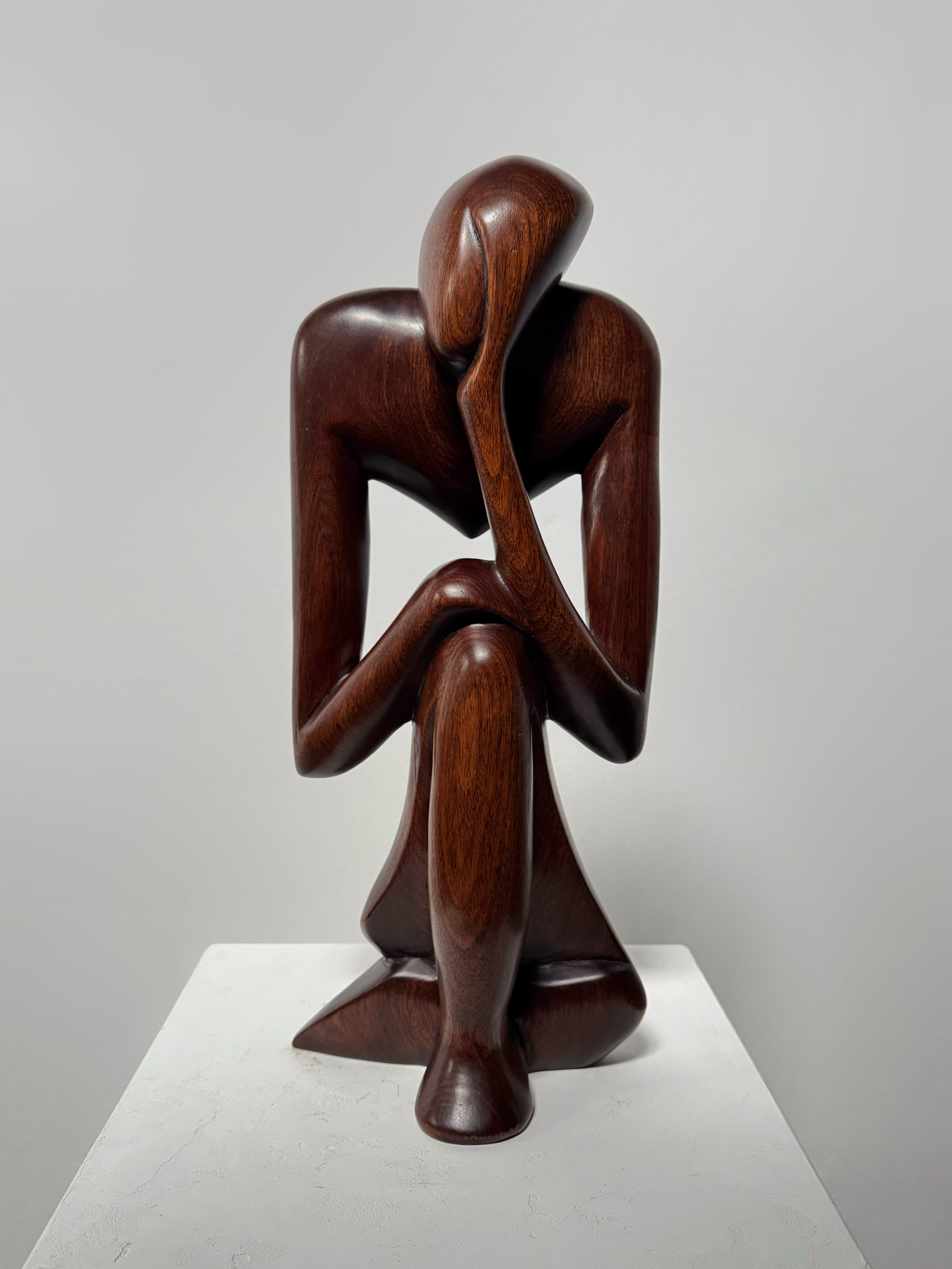 Teak Mid-Century Modern Abstract statue, 1960s