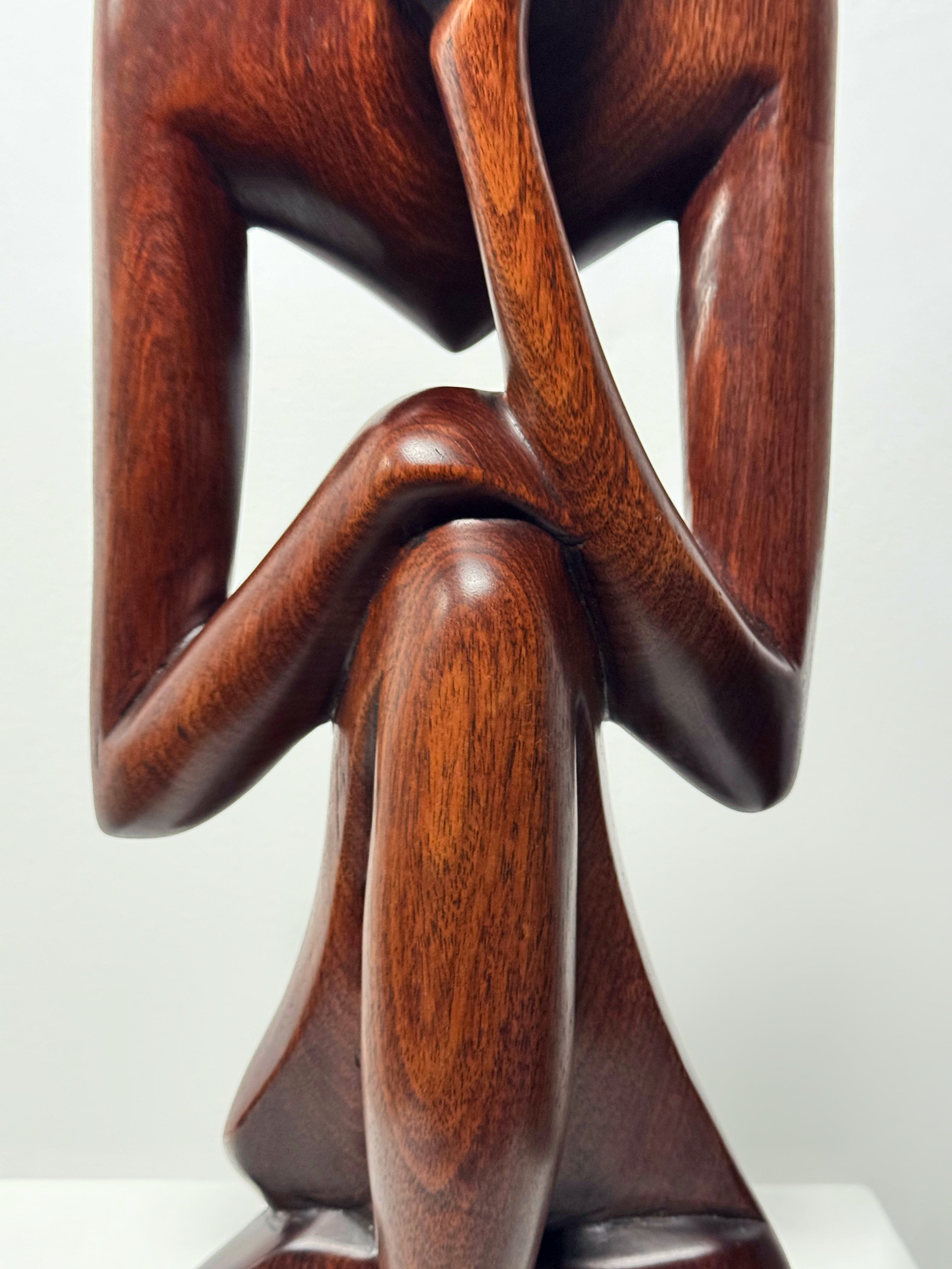 Teak Mid-Century Modern Abstract statue, 1960s
