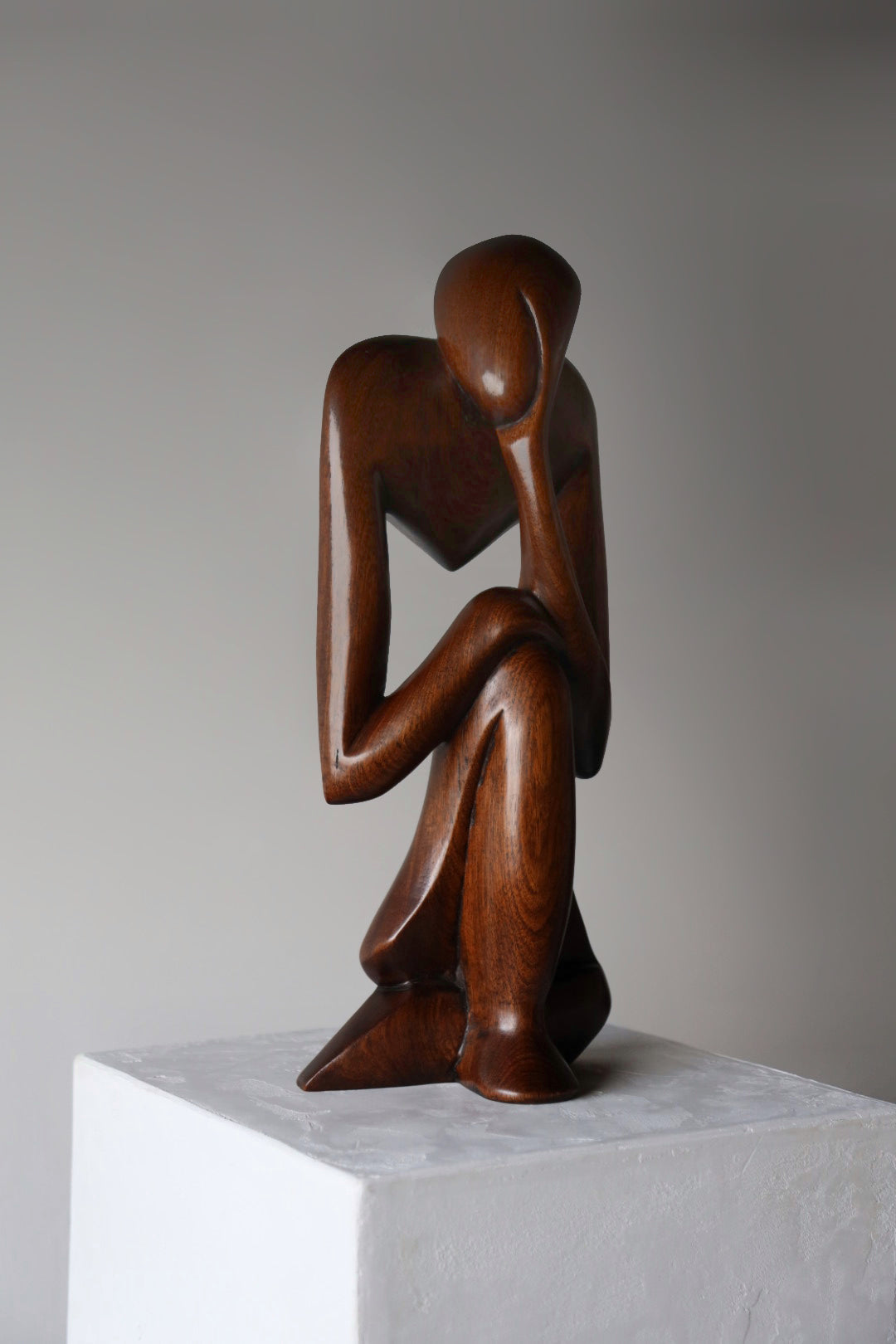 Teak Mid-Century Modern Abstract statue, 1960s