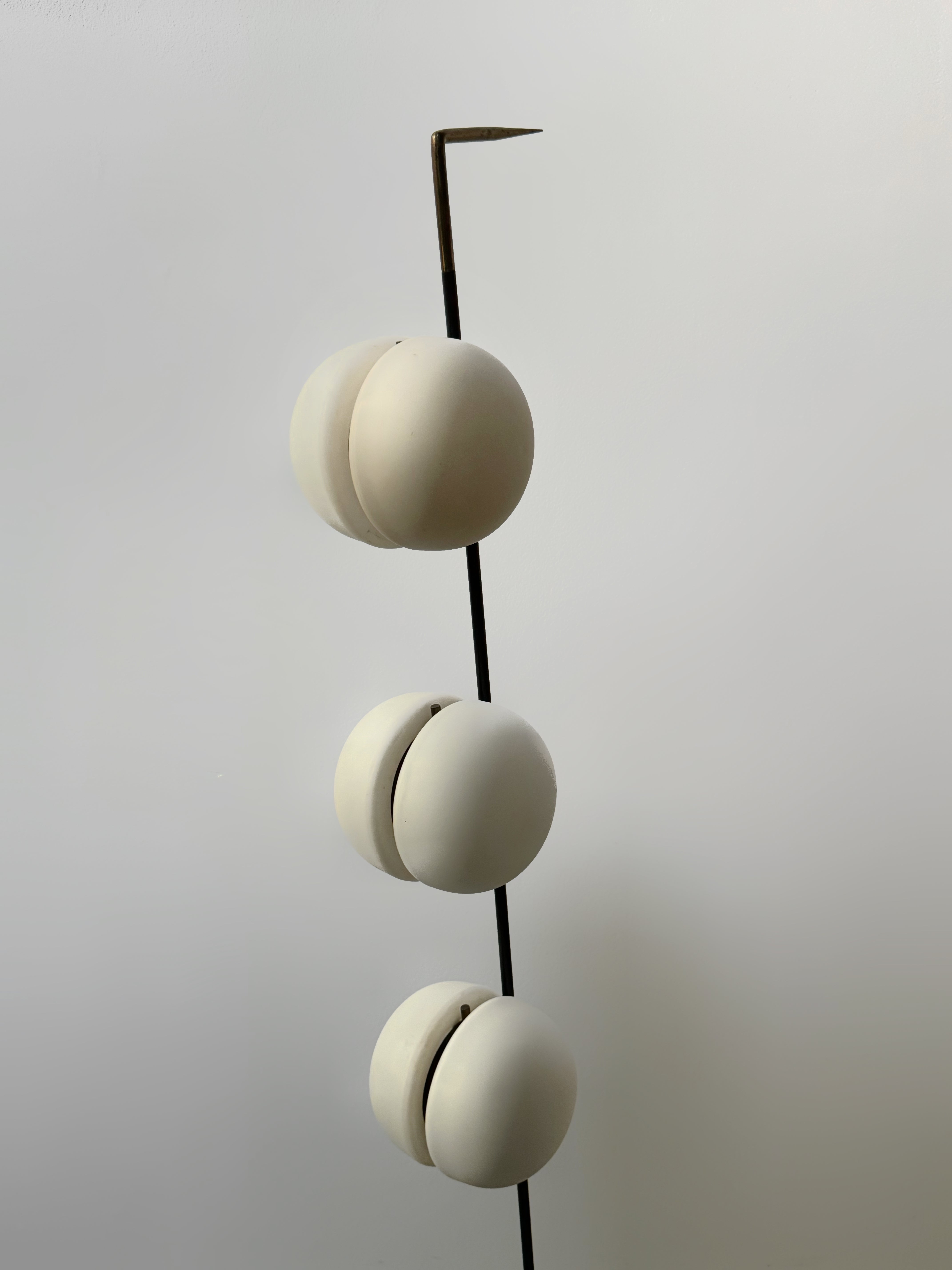 3 Globe Floor Lamp by Lunel, France 1950s