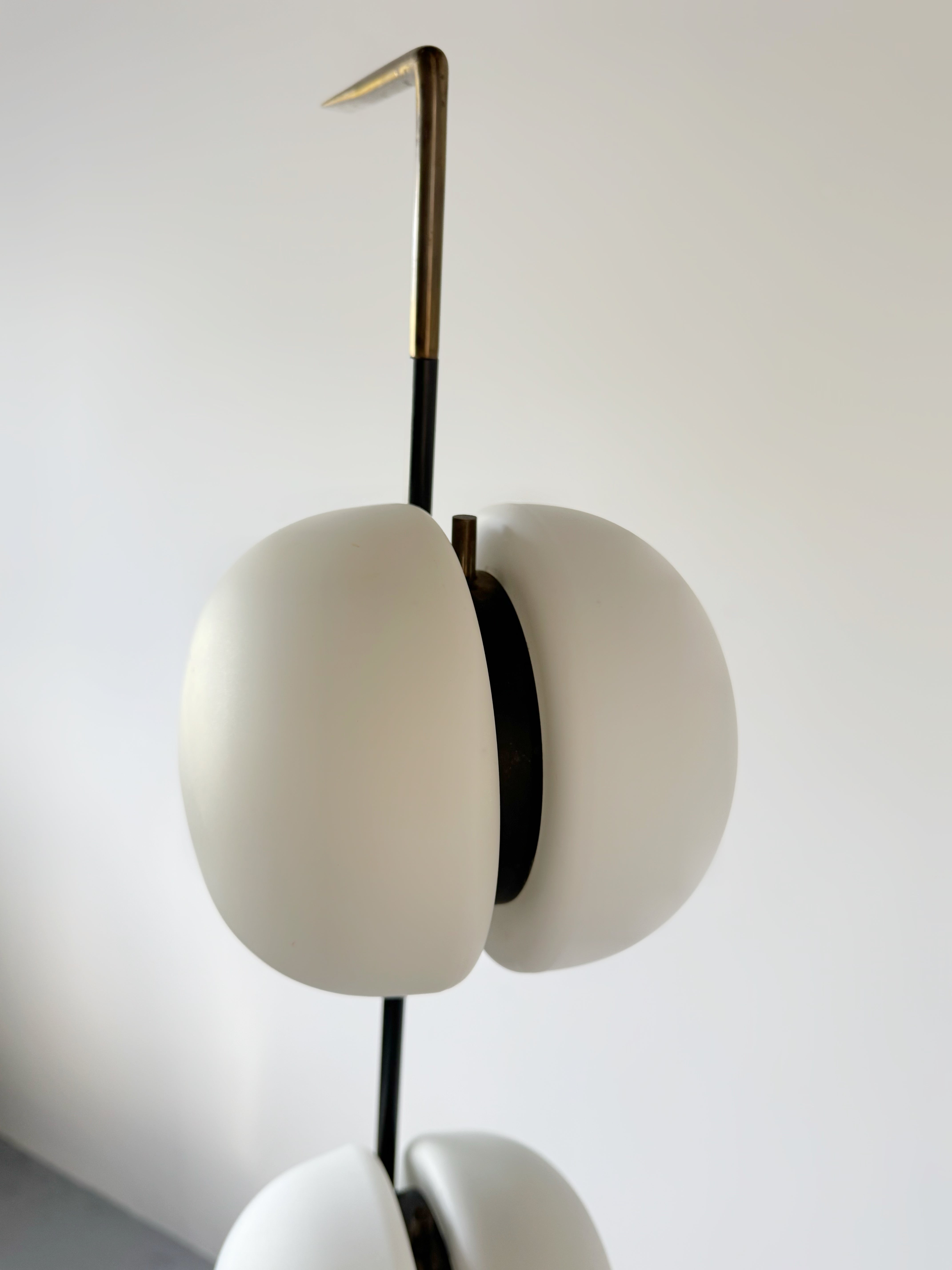3 Globe Floor Lamp by Lunel, France 1950s
