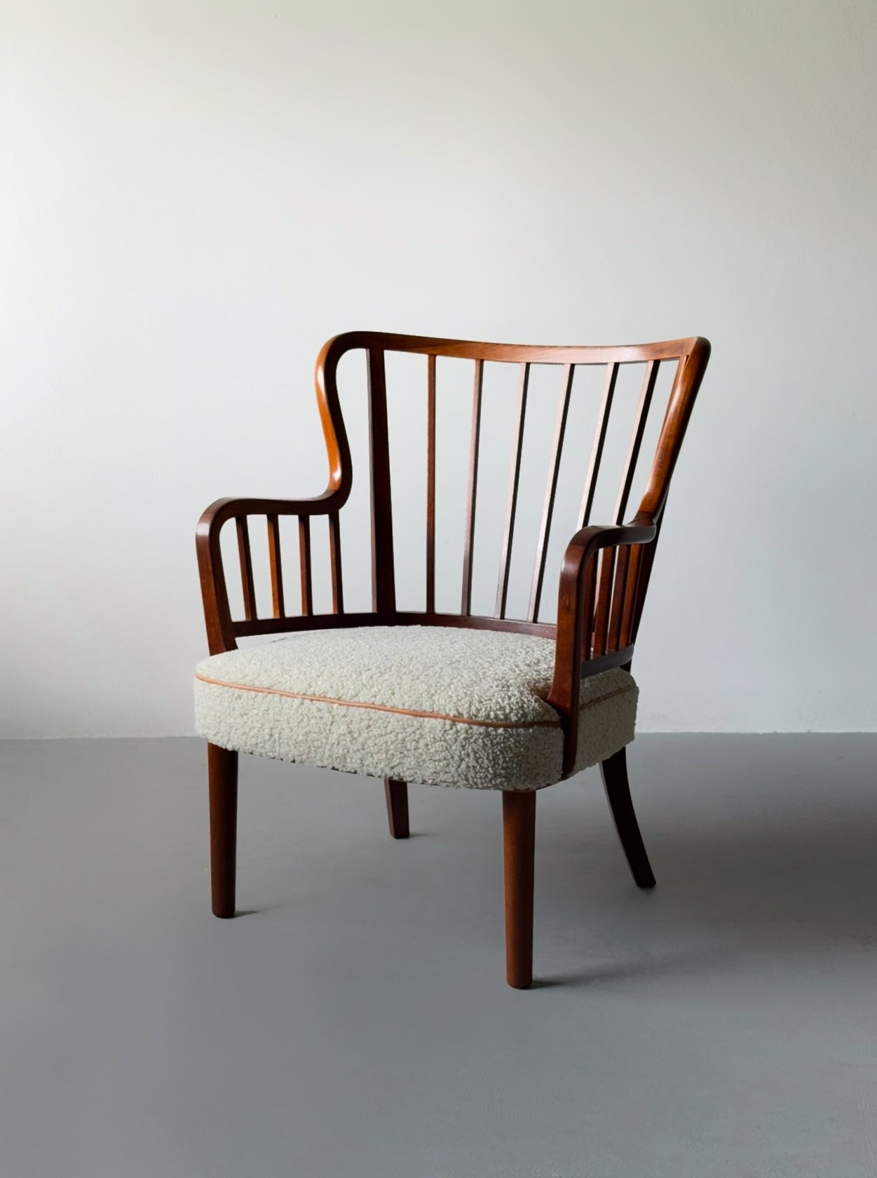 Danish cabinetmaker armchair in Cuban mahogany