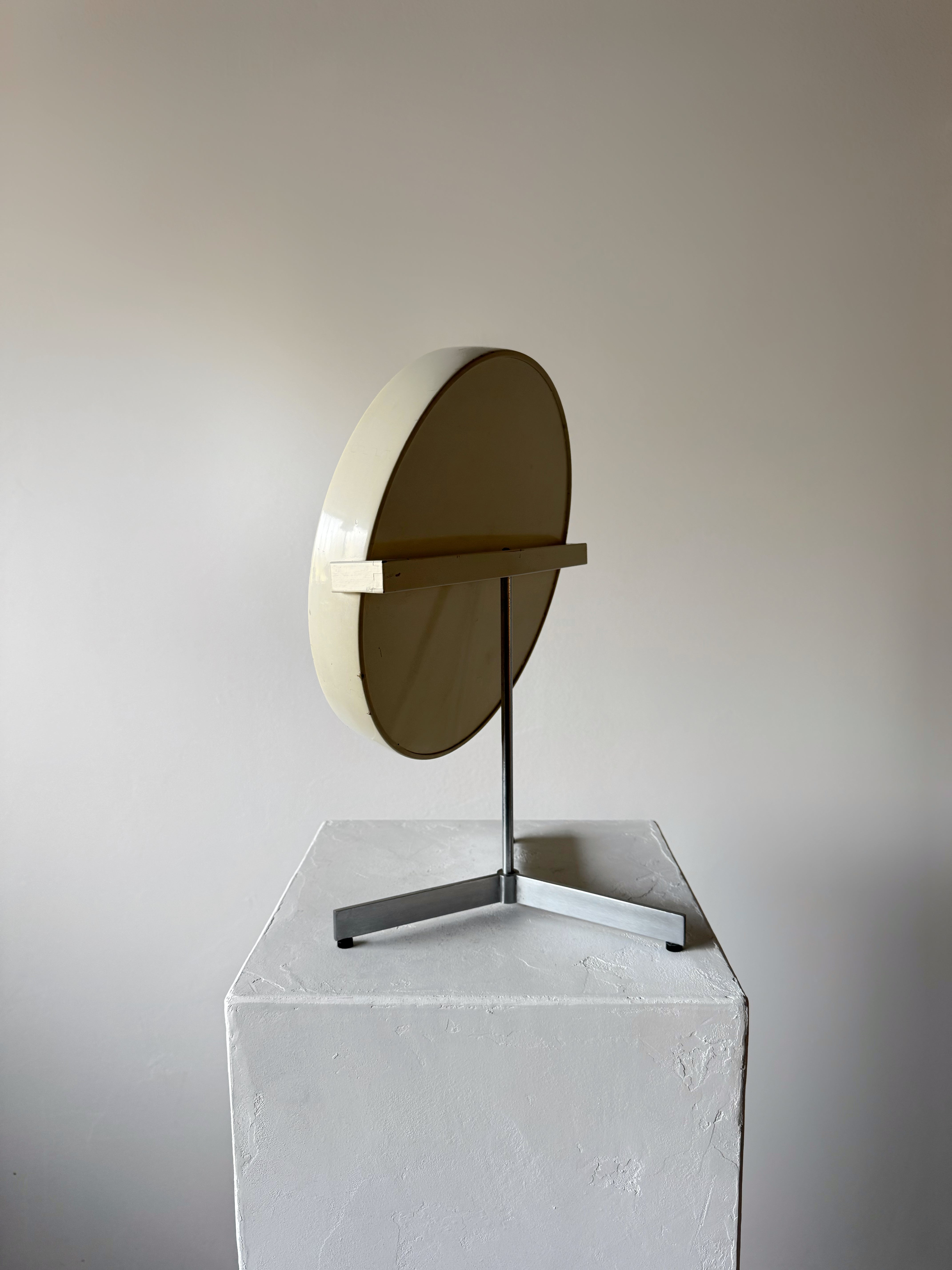 White Lacquered Scandinavian Table Mirror by U. & Ö. Kristiansson for Luxus