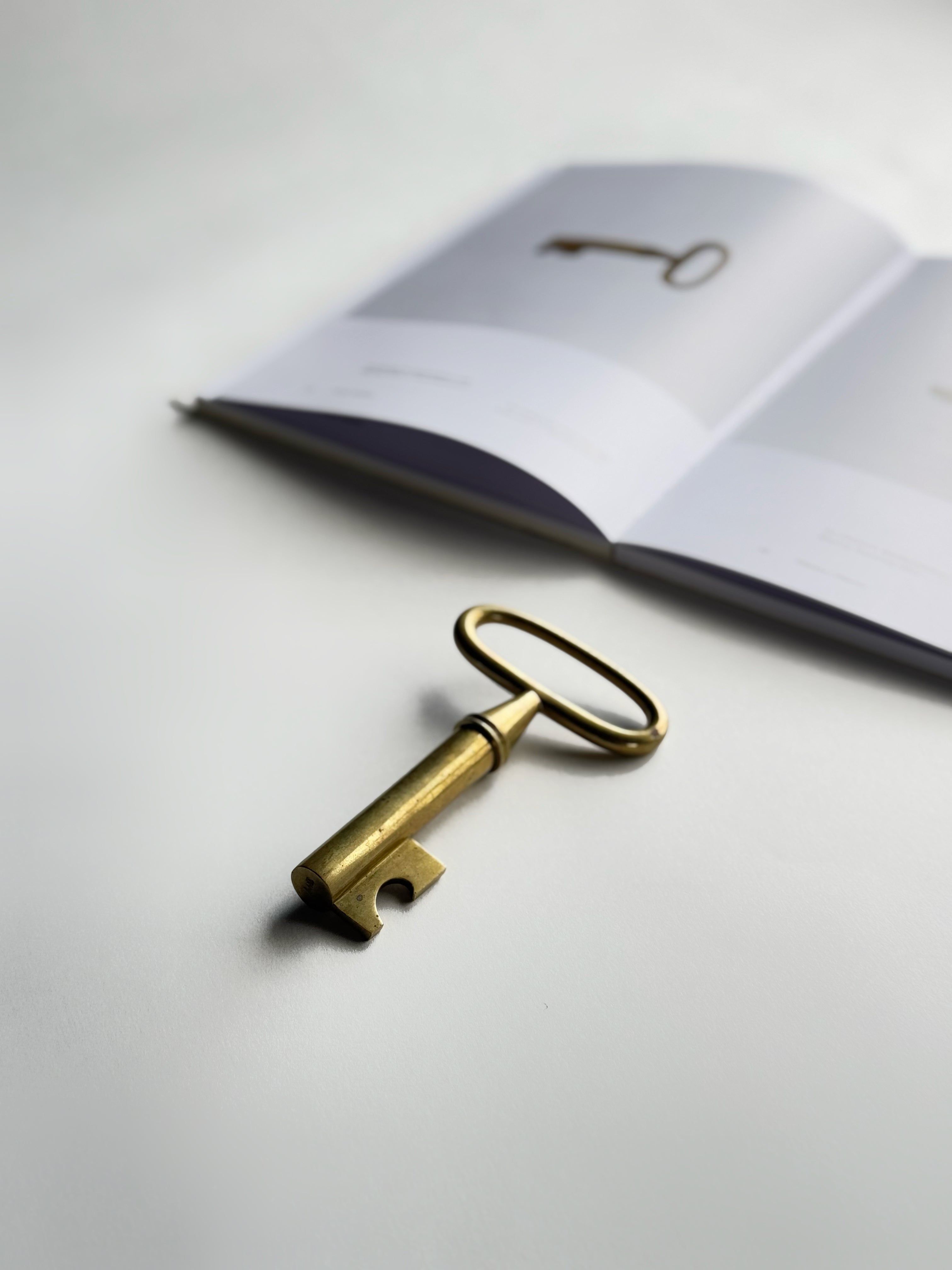 Brass Key Cork Screw or Bottle Opener by Carl Auböck, Austria 1950s