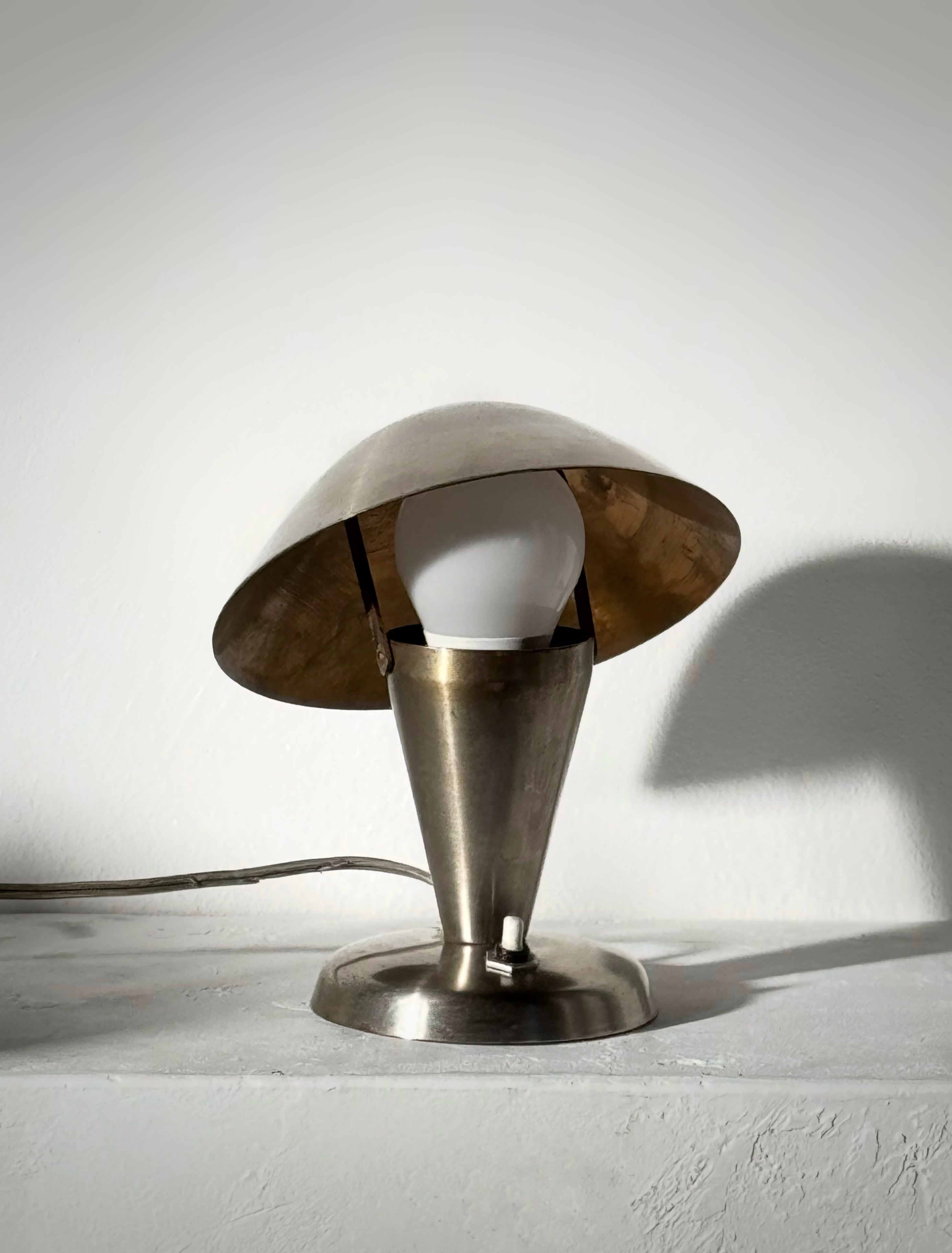 "Mushroom" Table Lamp by Josef Hurka for NAPAKO, Czechoslovakia 1930