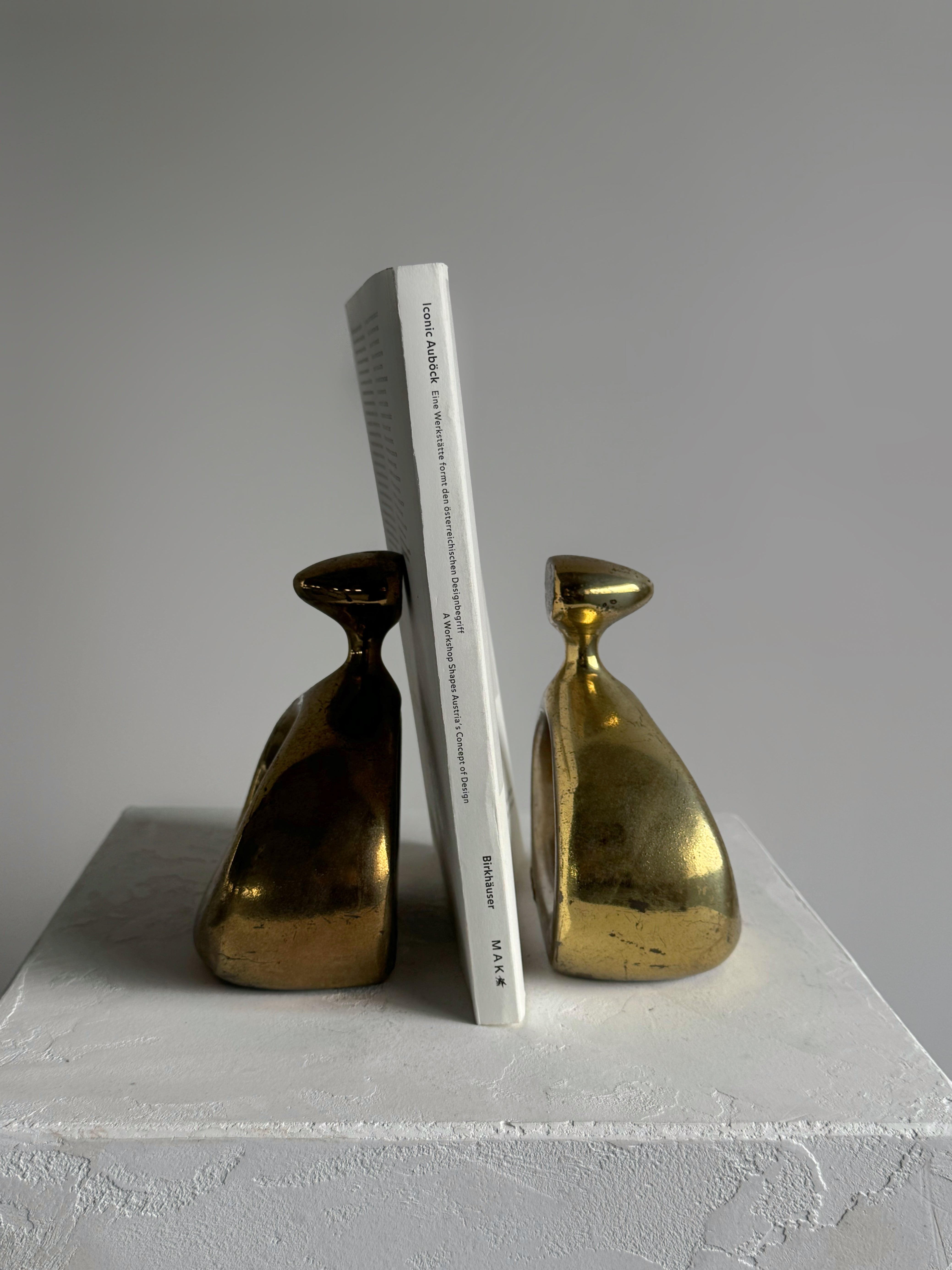 Brass "Stirrup" Bookends Designed by Ben Seibel, Set of 2, Signed 1950s