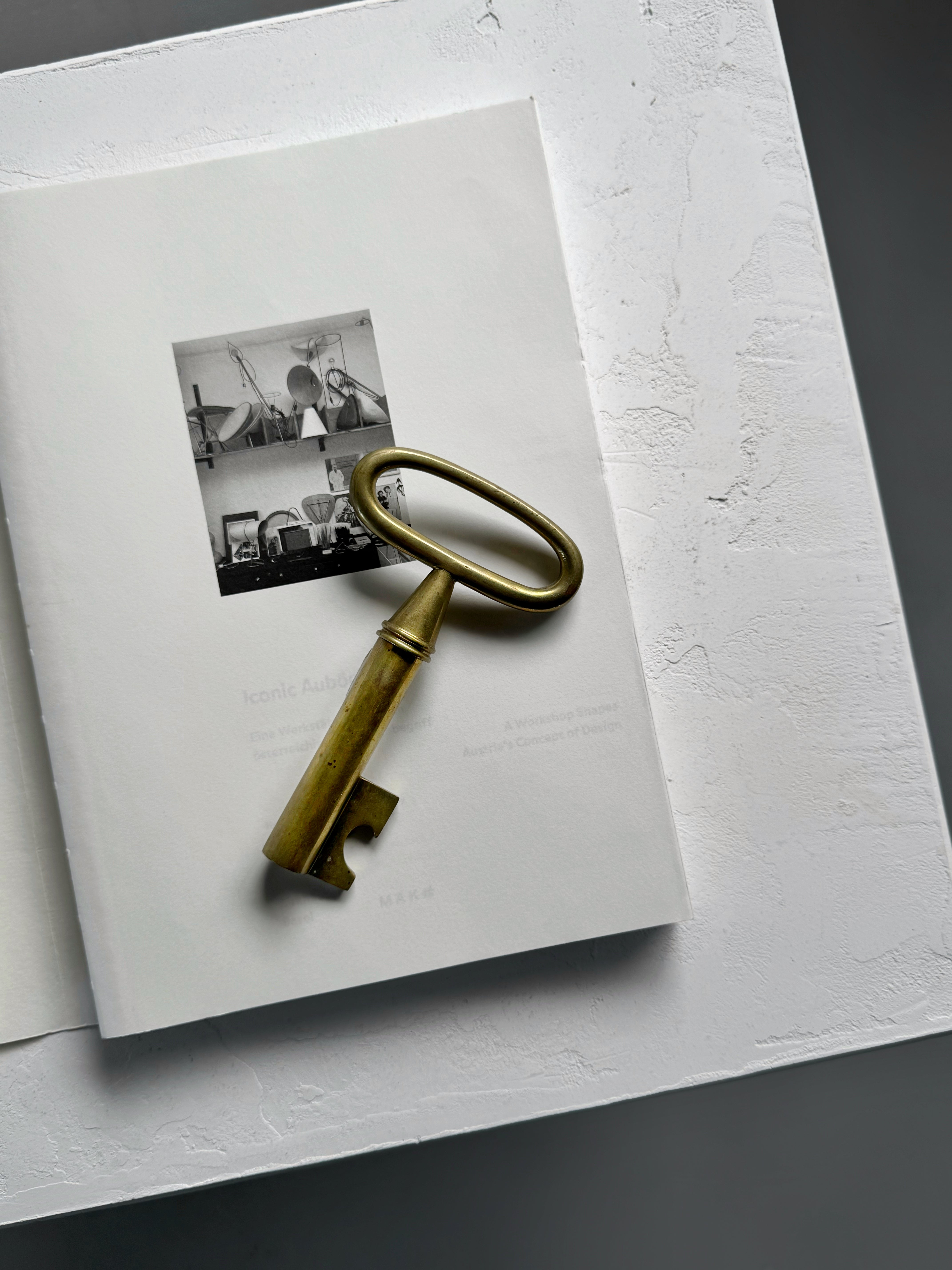 Brass Key Cork Screw or Bottle Opener by Carl Auböck, Austria 1950s