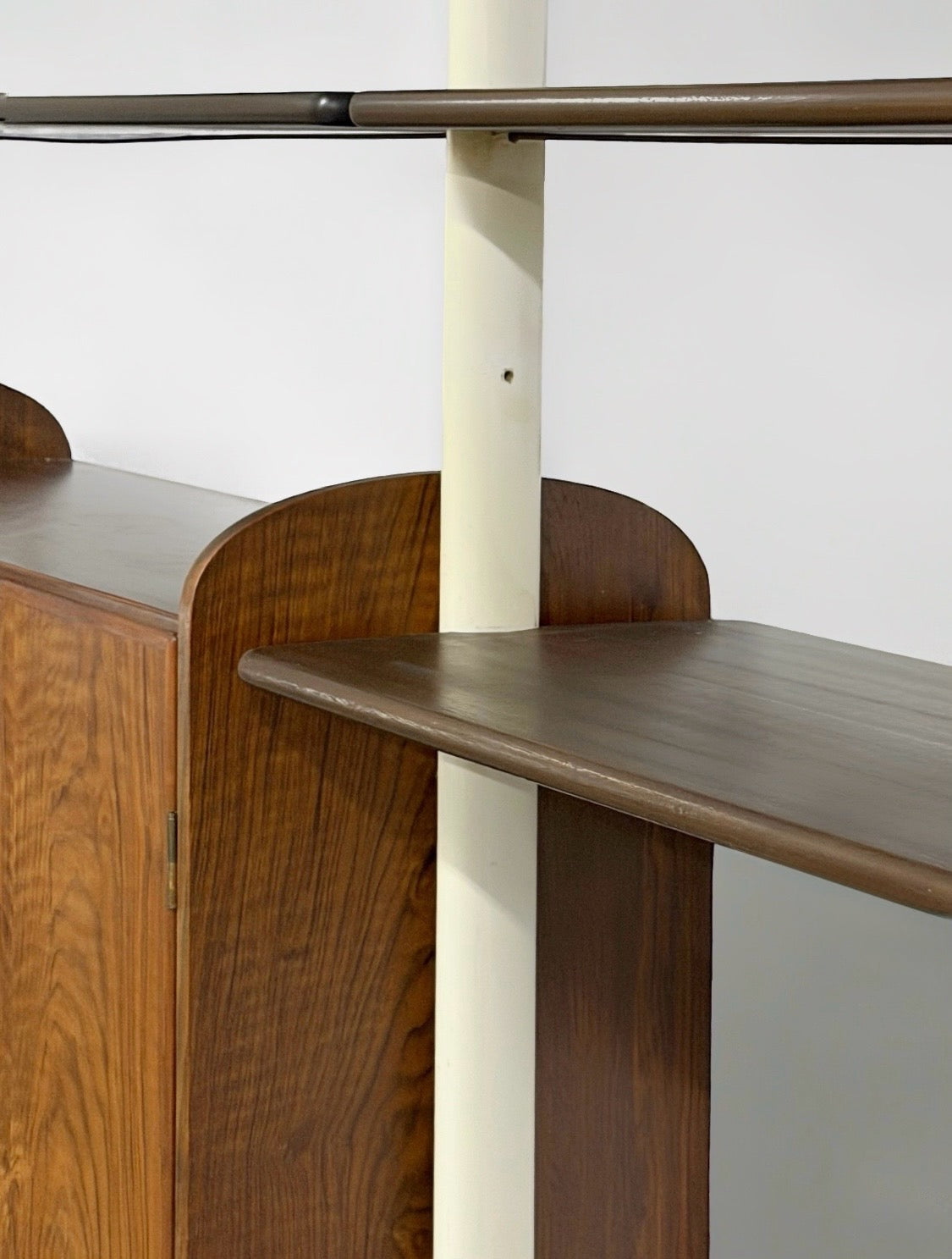 William Watting Standing Nutwood Wall Unit for Mikael Laursen, Denmark 1950s