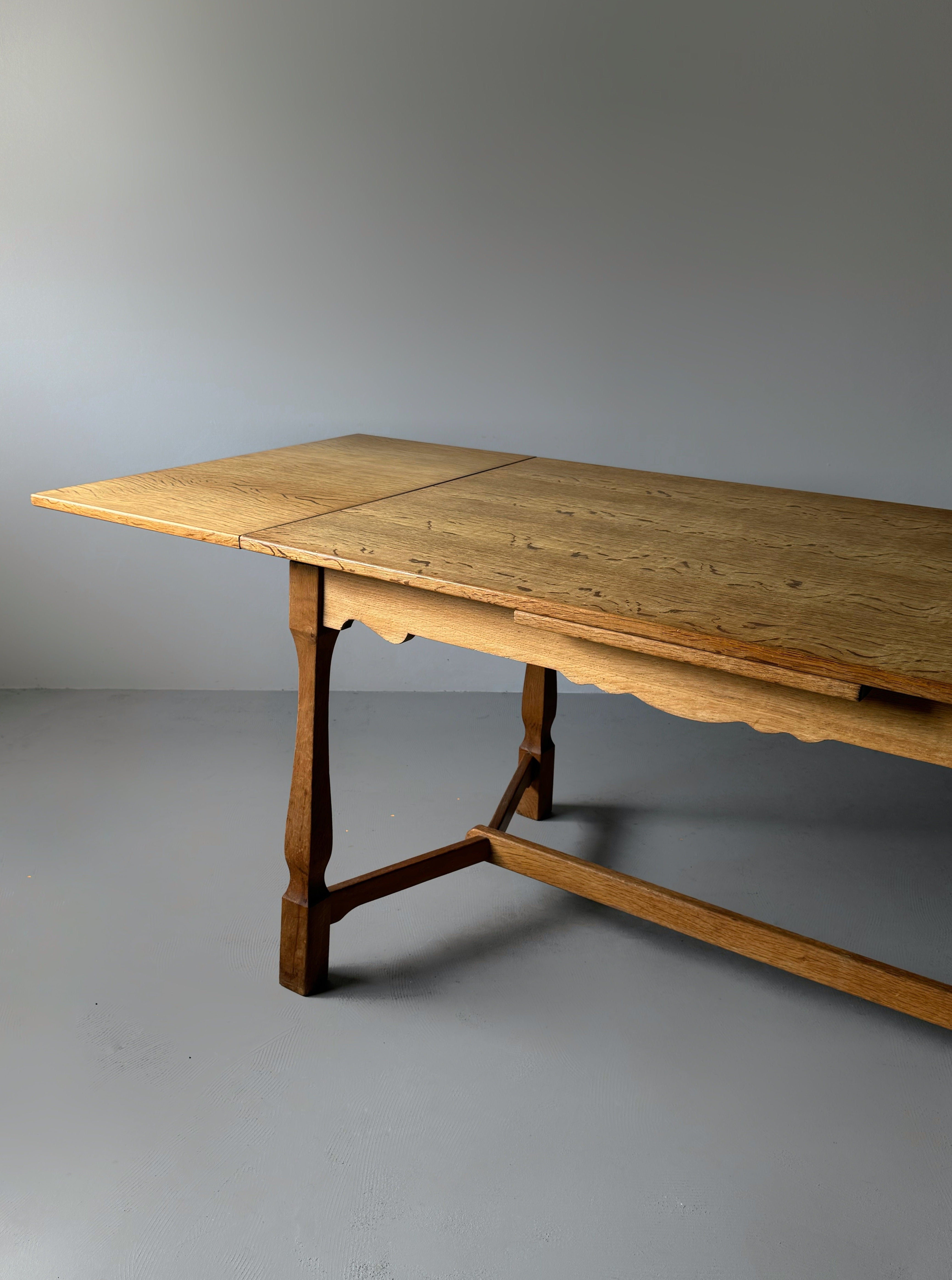 Oak Table & Dining Chairs by Henning Kjaernulf