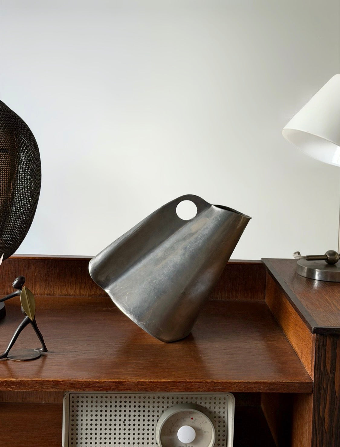 Sculptural Metal Jug with Tilting Balance 1970s