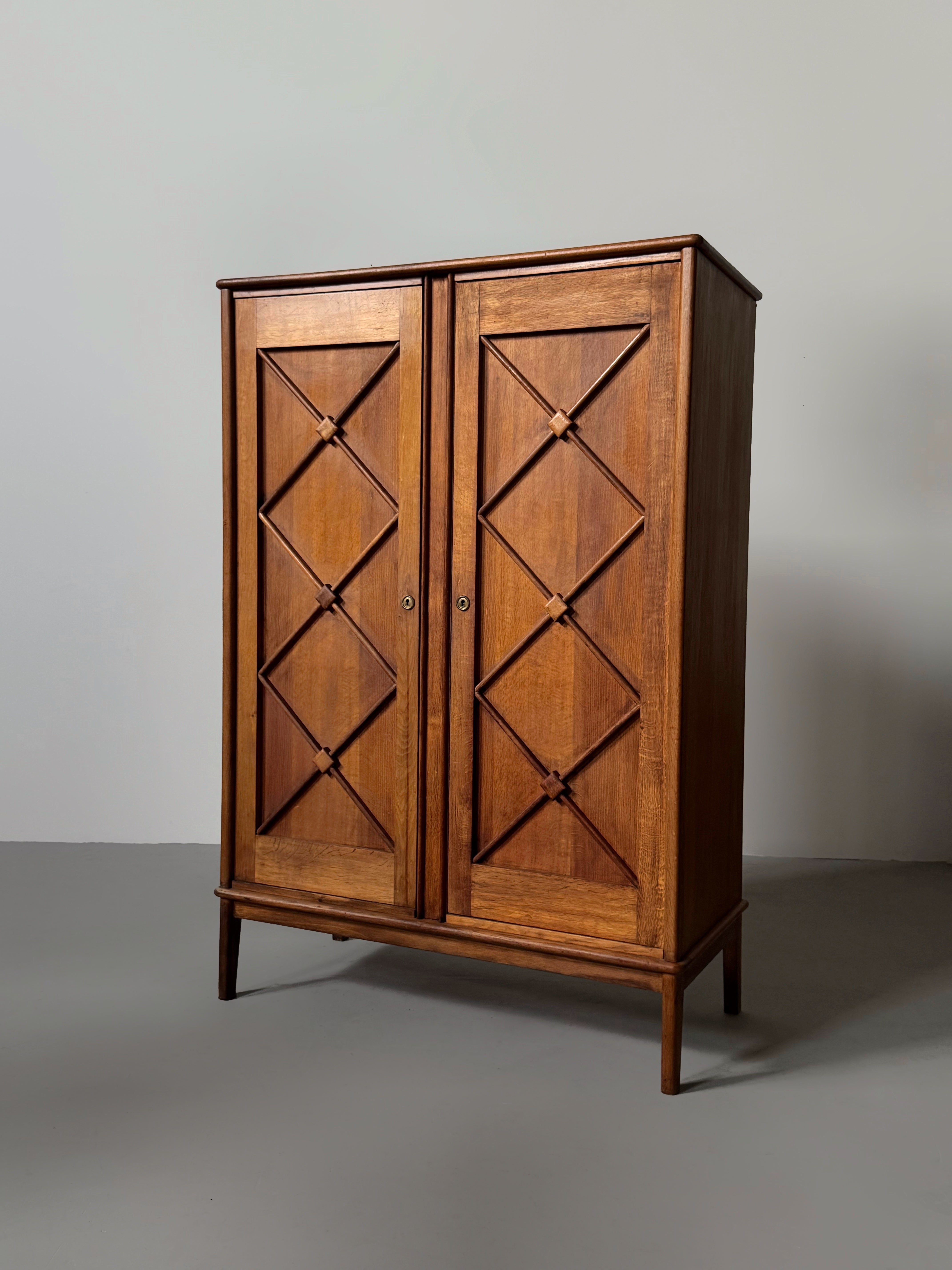 French Wardrobe in oak, 1960s