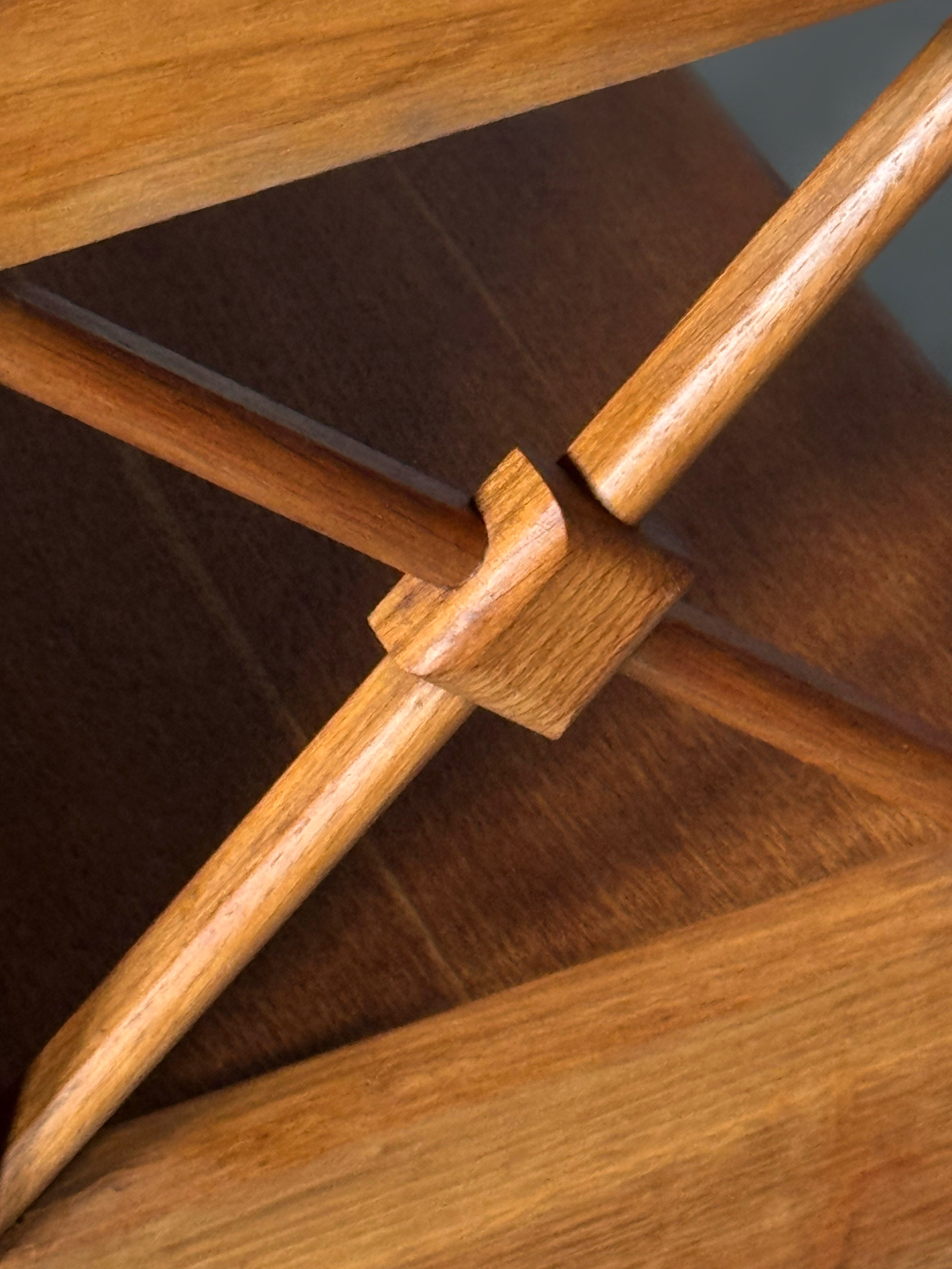 1950's Oak Bed Side Tables by Jacques Adnet