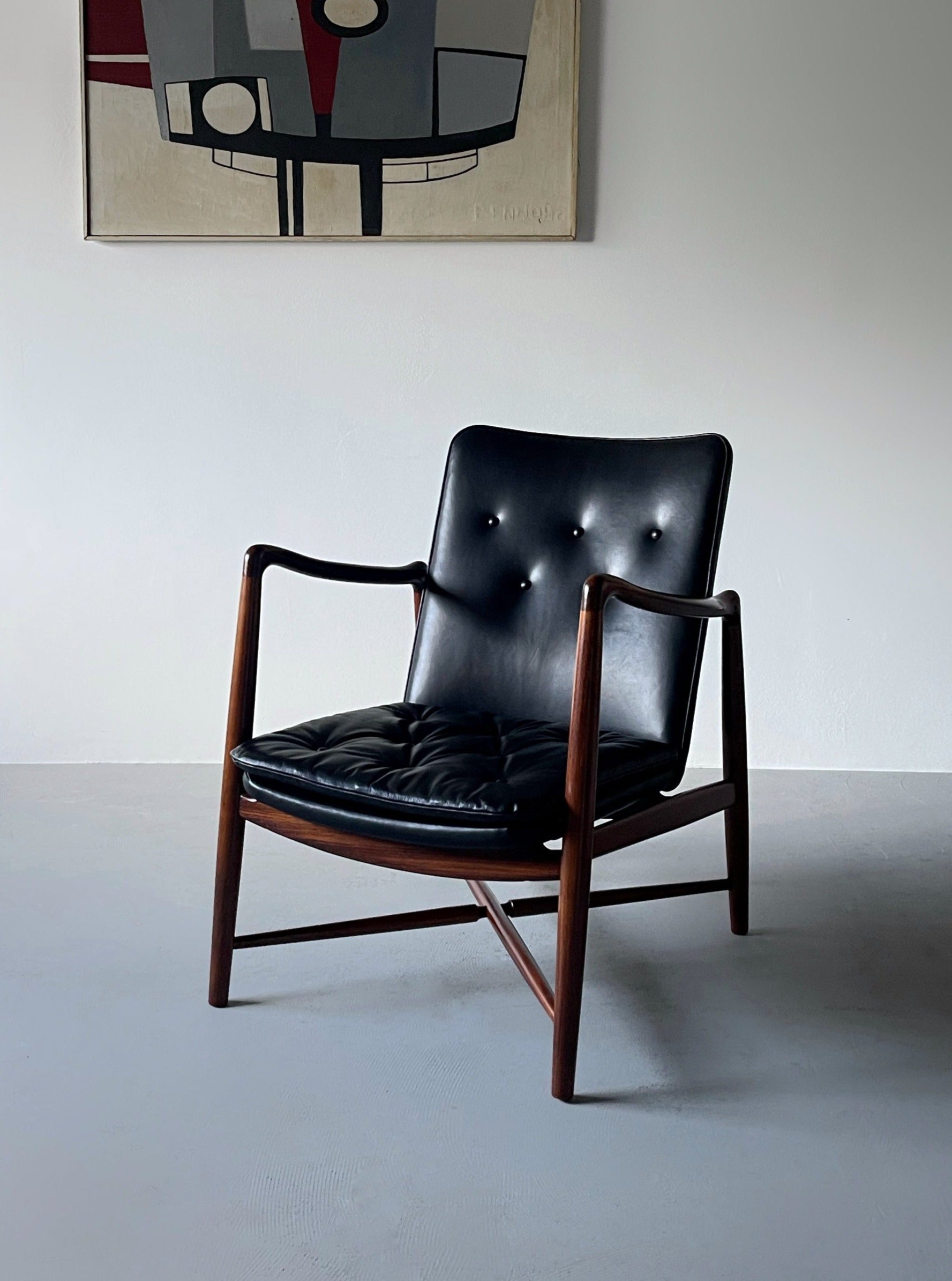 BO59 fireplace chair in rosewood by Finn Juhl