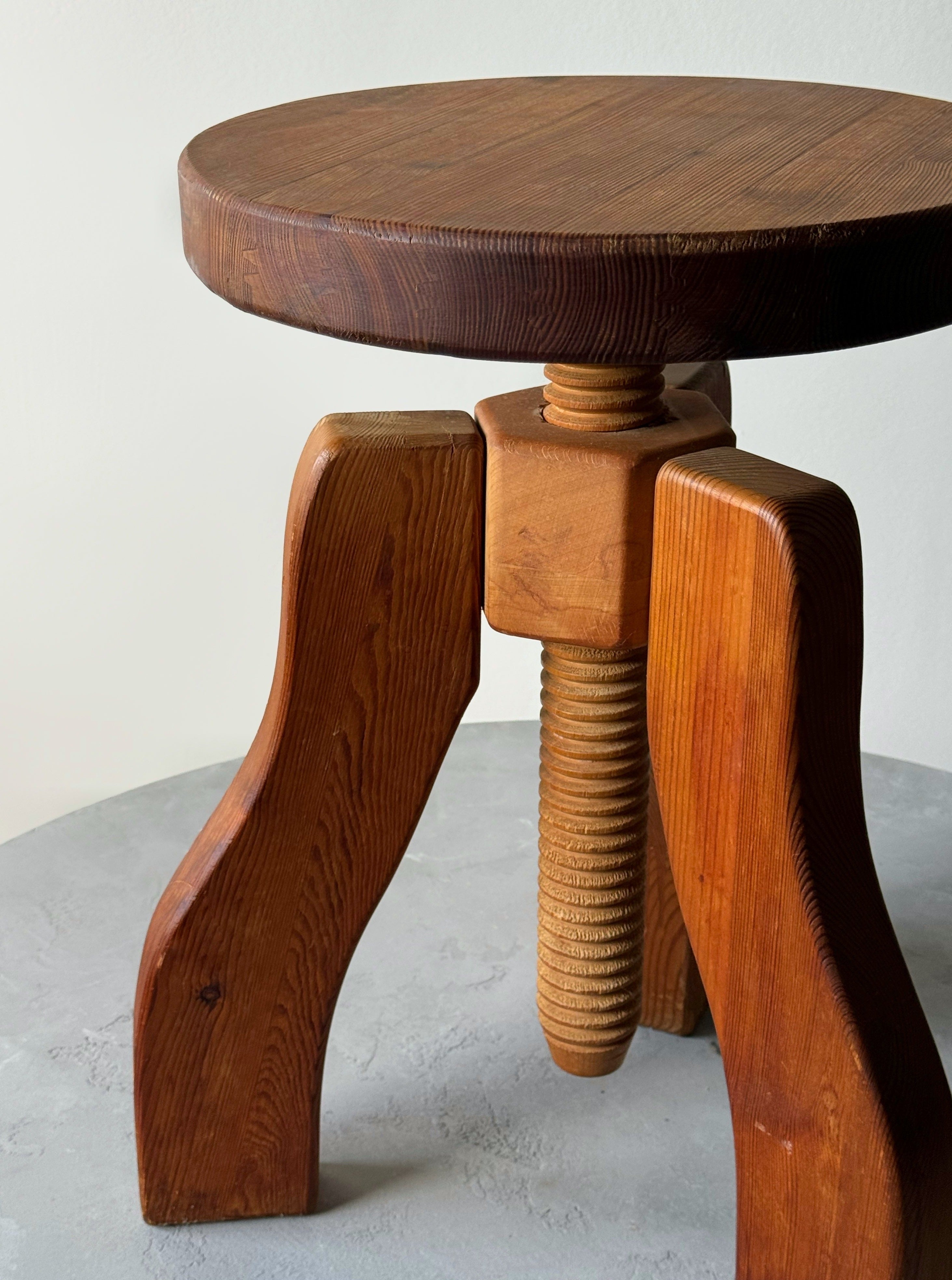 Nordic Adjustable Pine Stool