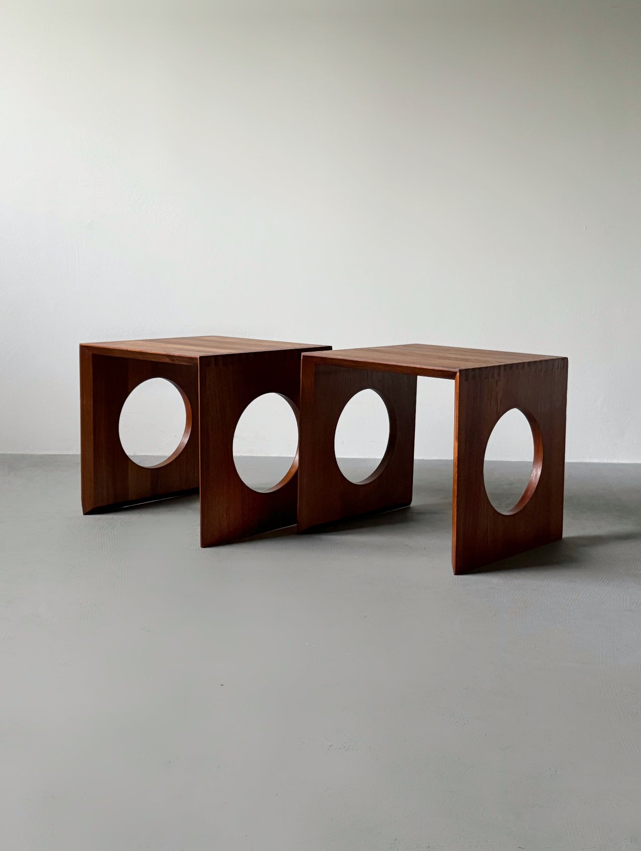 Cube nesting tables by Jens Harald Quistgaard