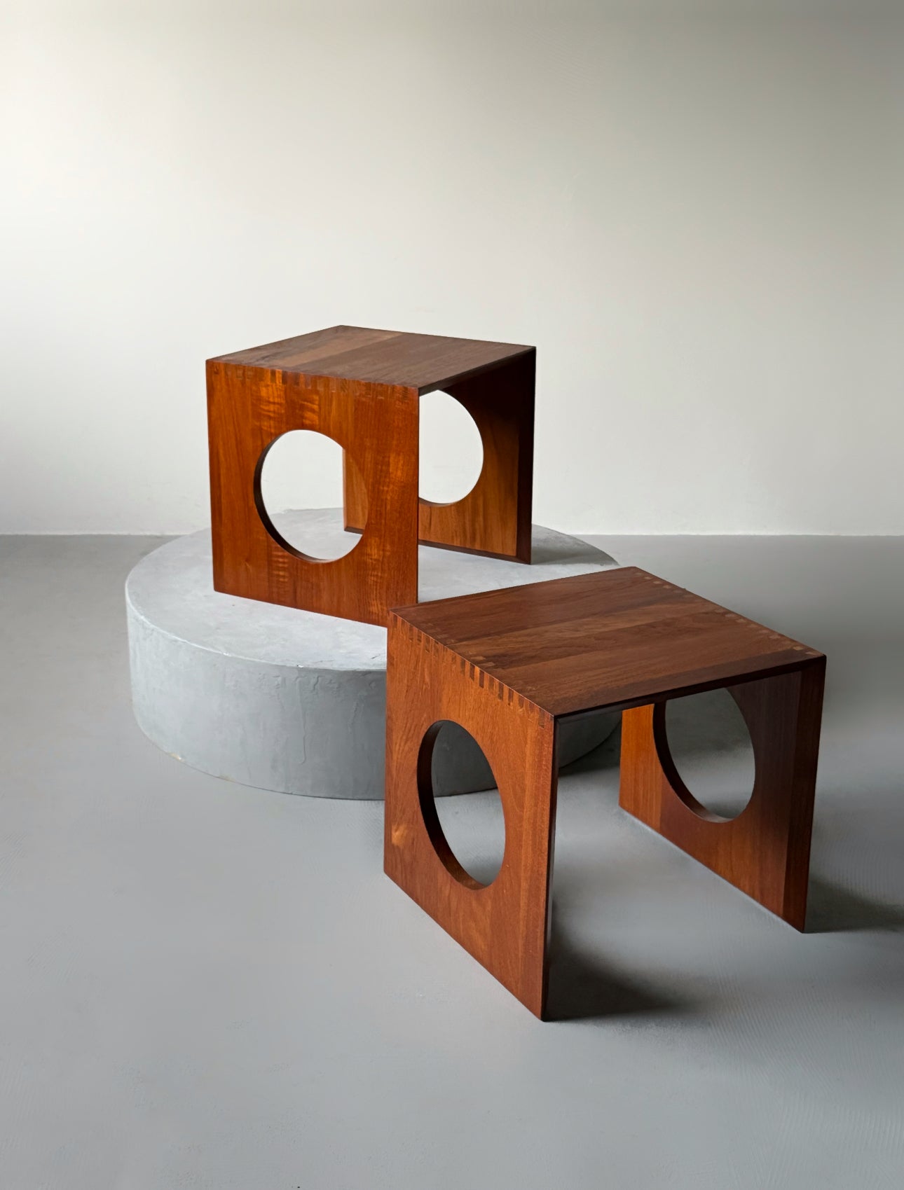 Cube nesting tables by Jens Harald Quistgaard