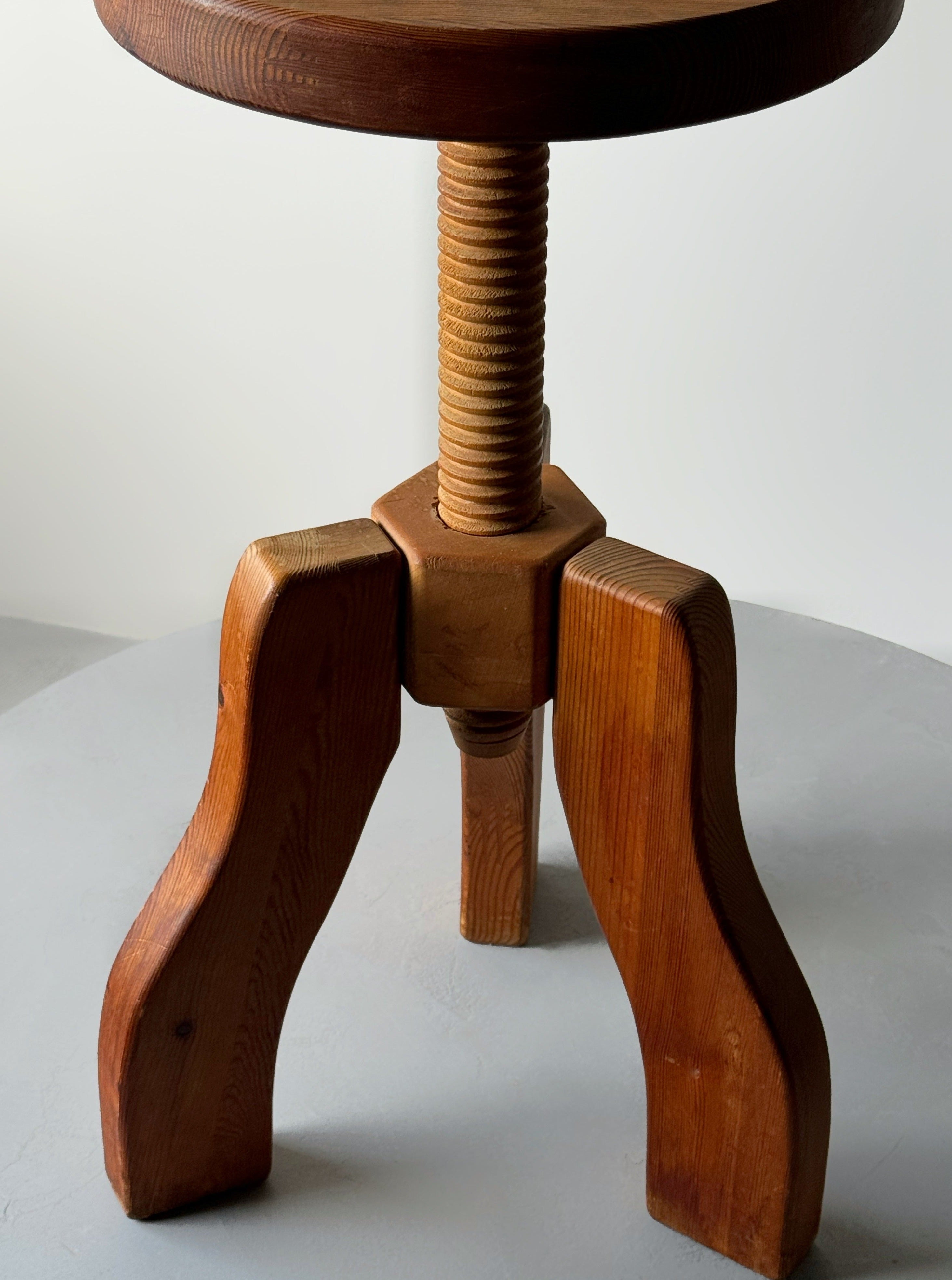 Nordic Adjustable Pine Stool