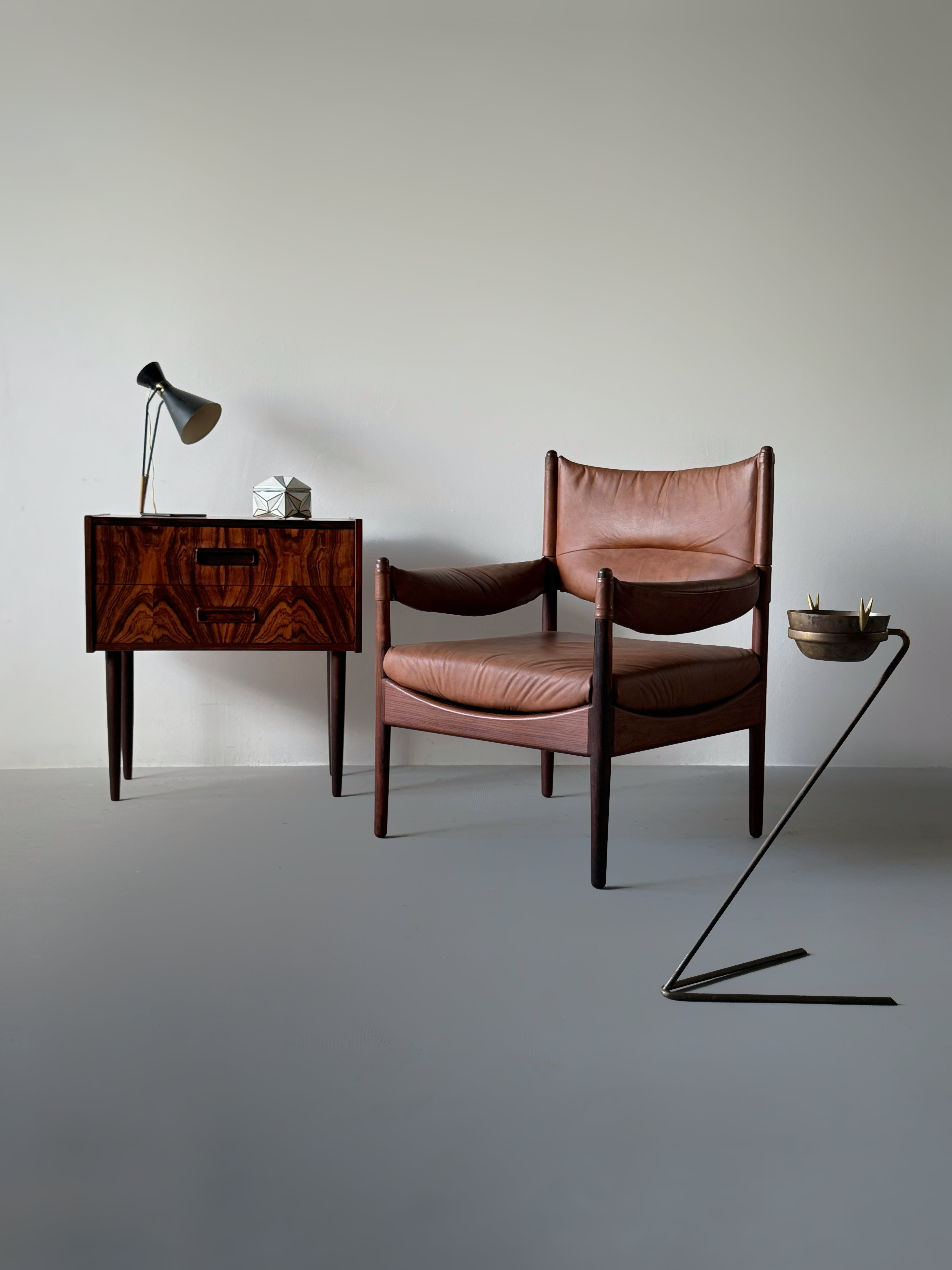 Vintage Brass and Copper Floor Ashtray by Carl Auböck, Austria, 1954