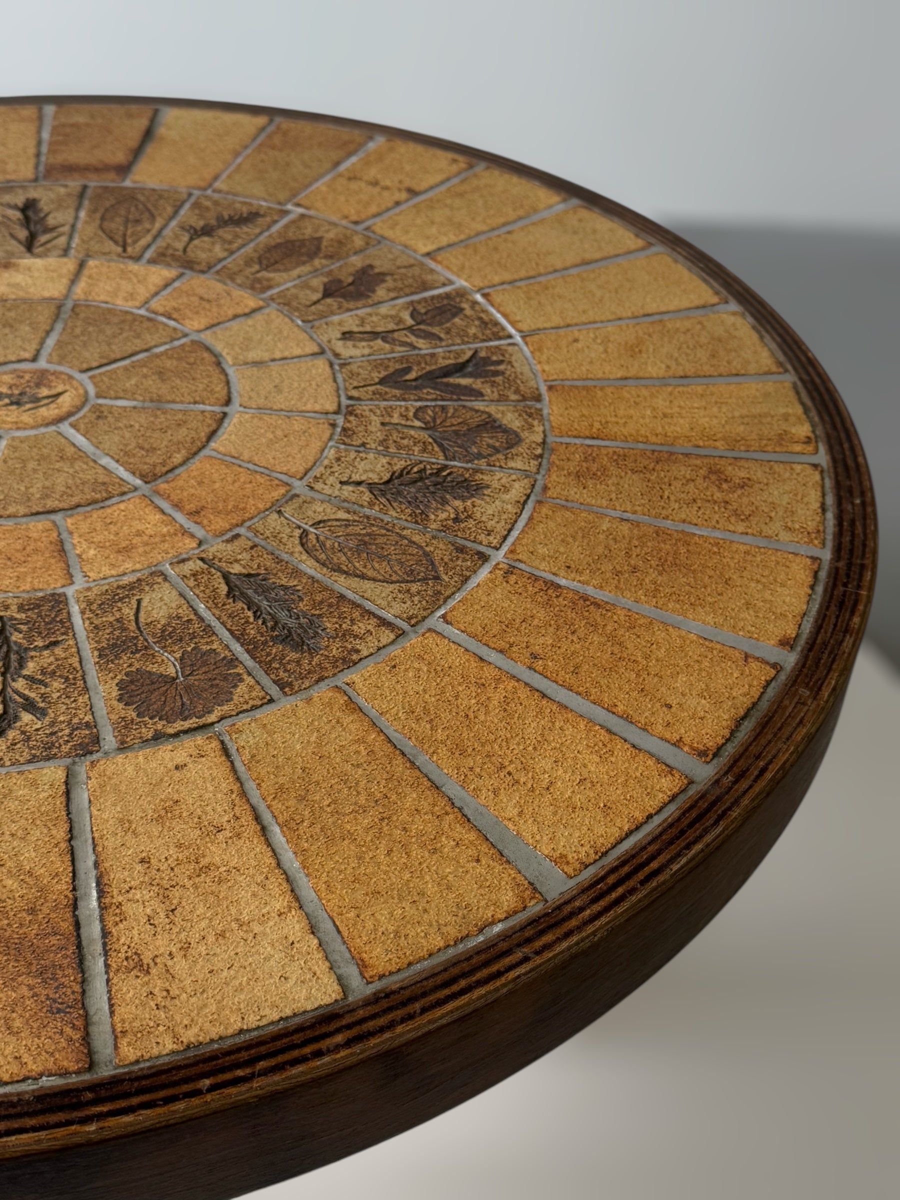 Low round coffee table by Roger Capron