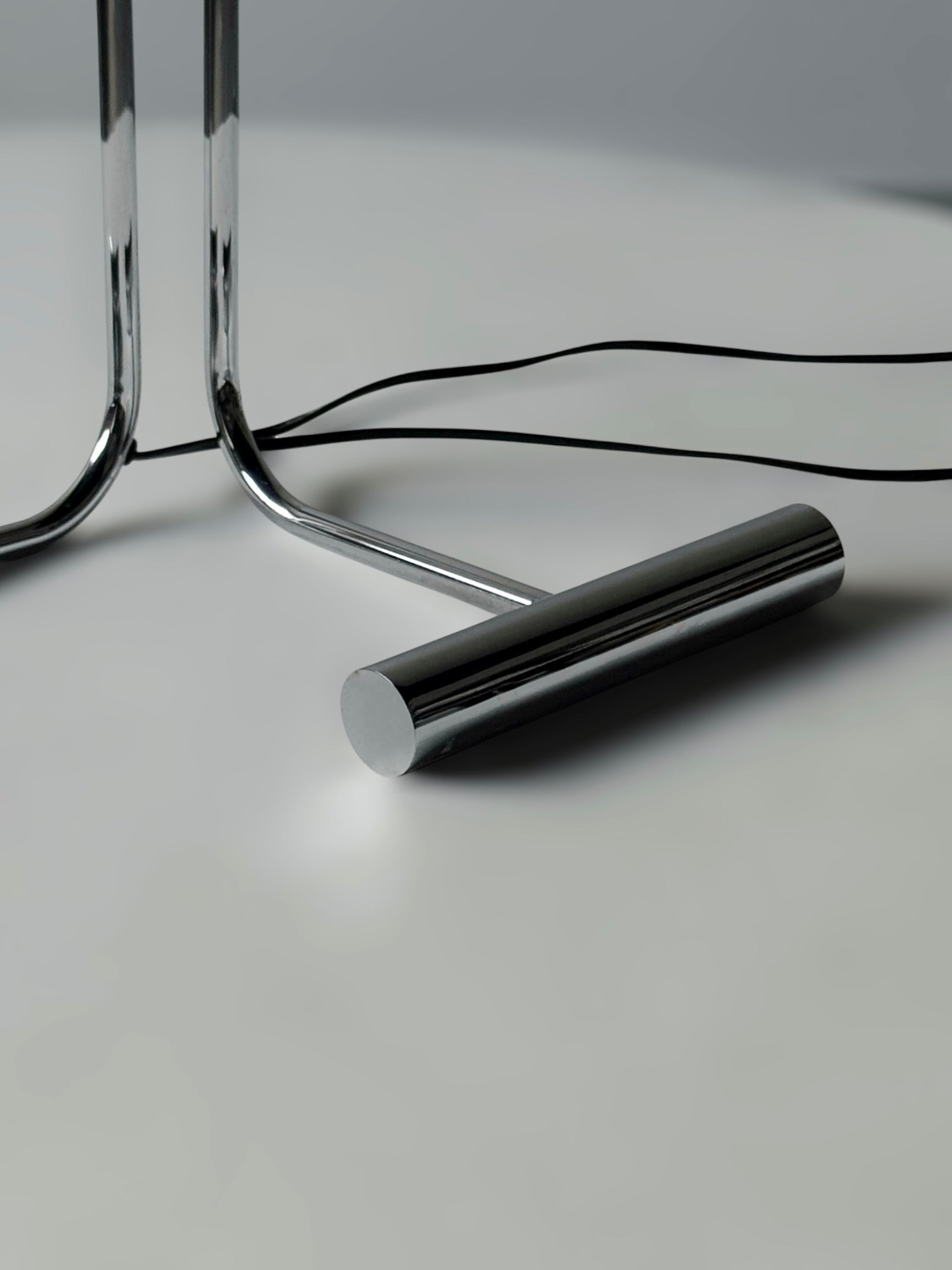 Nickel-Plated Reading Lamp by Christian Liaigre, France 1980s