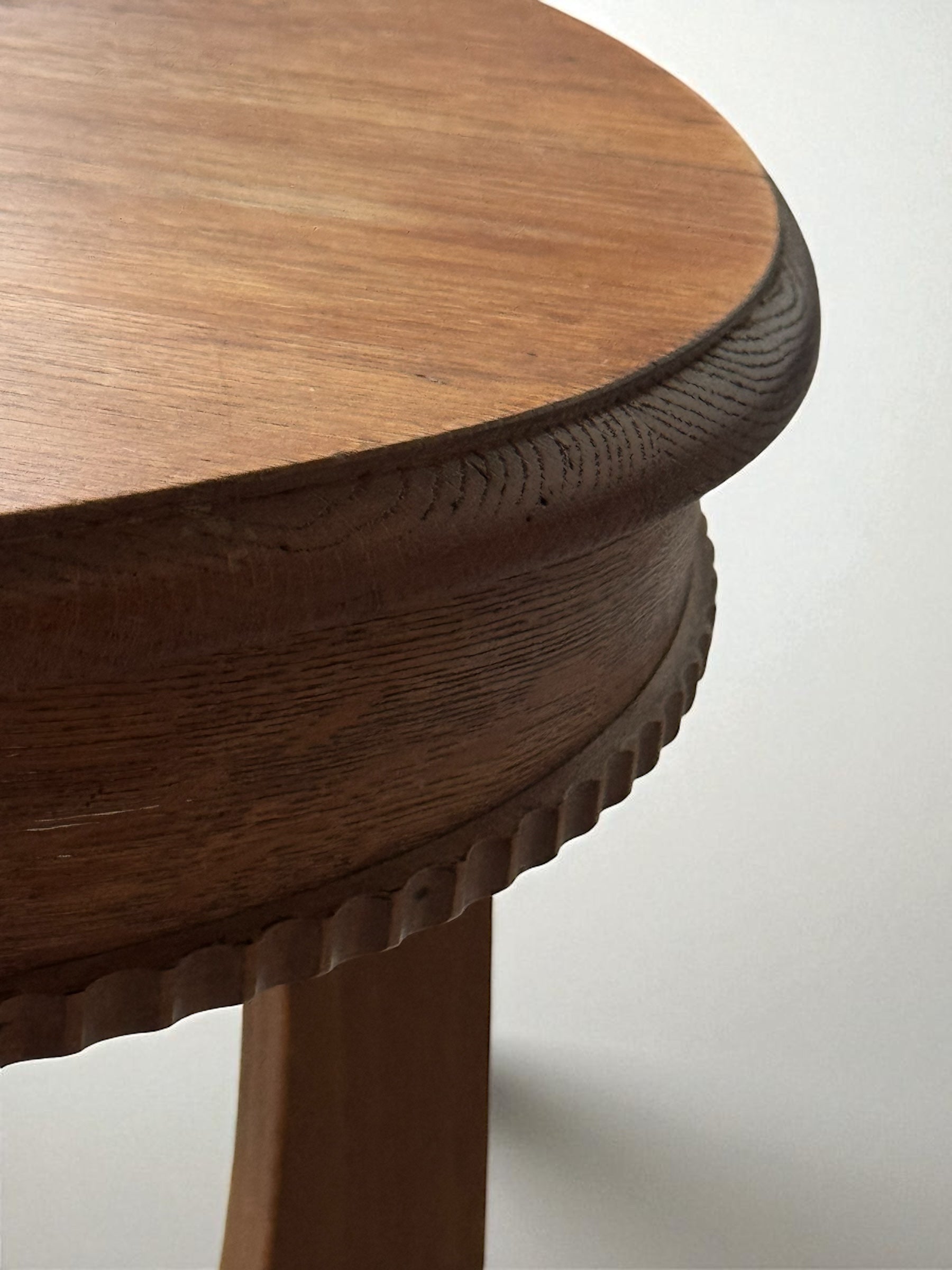 Dutch Art Deco Amsterdam School occasional table in oak, 1930s