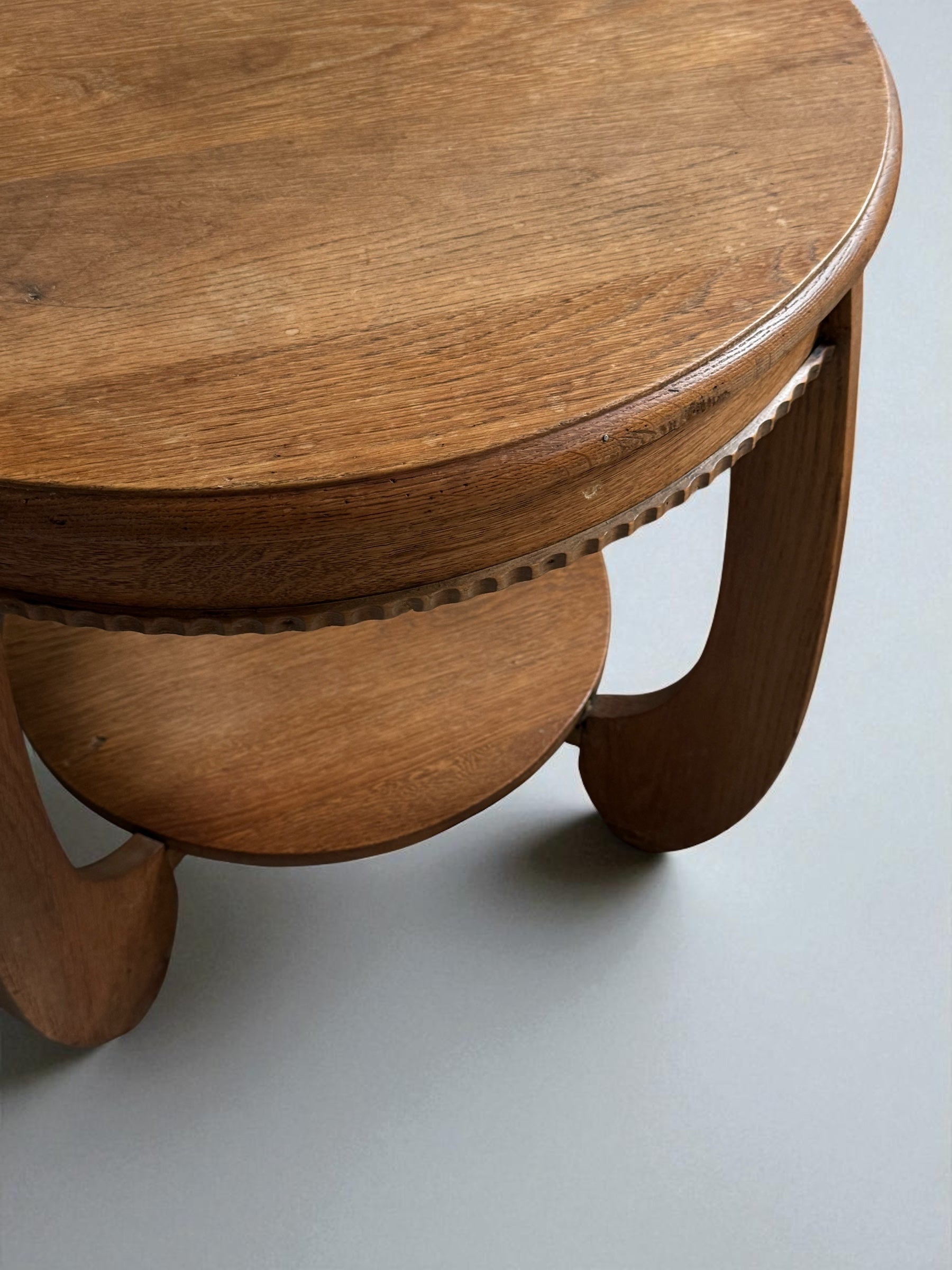 Dutch Art Deco Amsterdam School occasional table in oak, 1930s