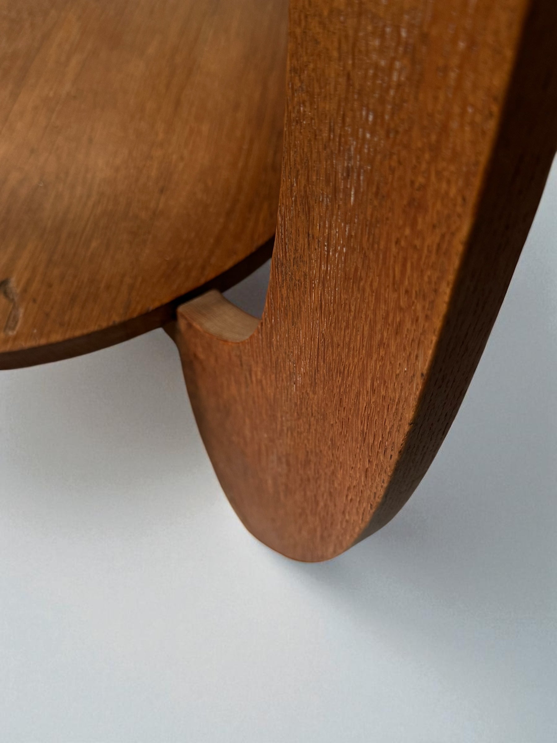 Dutch Art Deco Amsterdam School occasional table in oak, 1930s