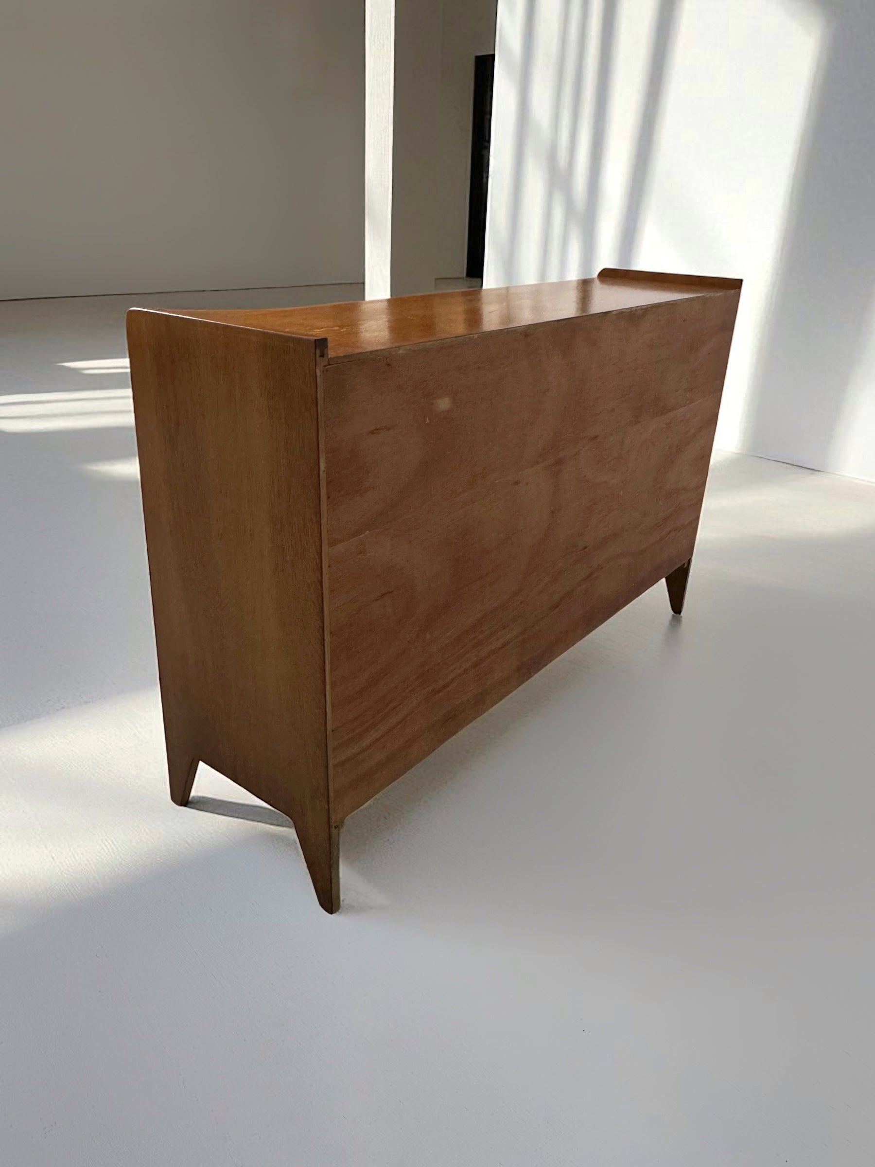 French Oak Cabinet Seagrass Doors 1950s